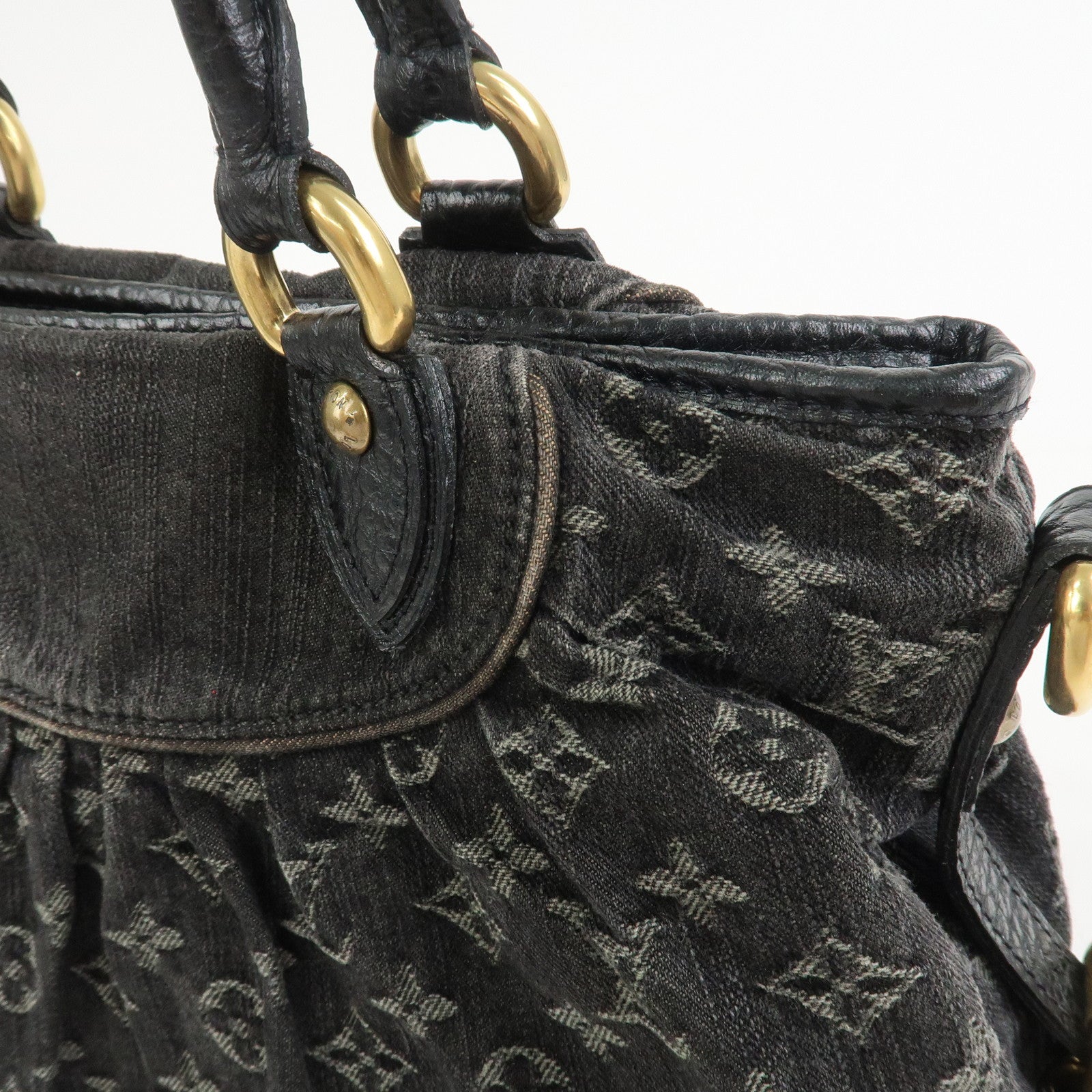 Louis Vuitton Monogram Denim Neo Cabby MM 2Way Bag Noir M95351