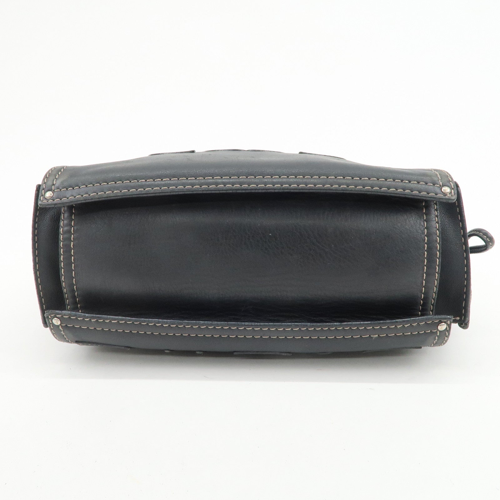 LOEWE Anagram Calf Leather Tote Bag Shoulder Bag Black