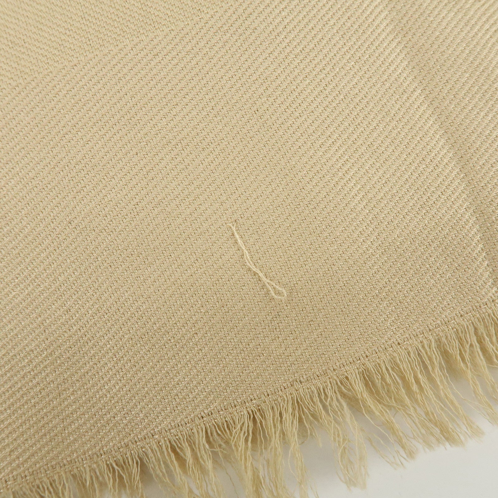 Louis Vuitton Monogram Silk Wool Scarf Shawl Beige