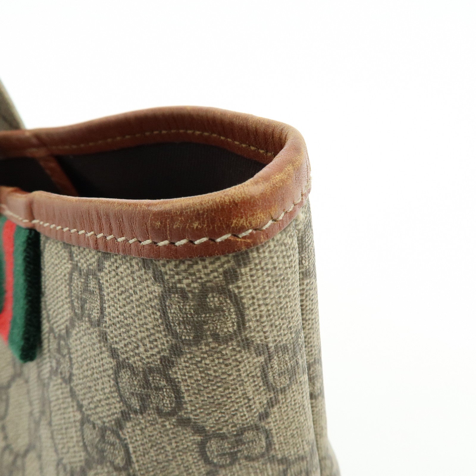 GUCCI GG Supreme Leather Sherry Tote Bag Shoulder Bag 211134