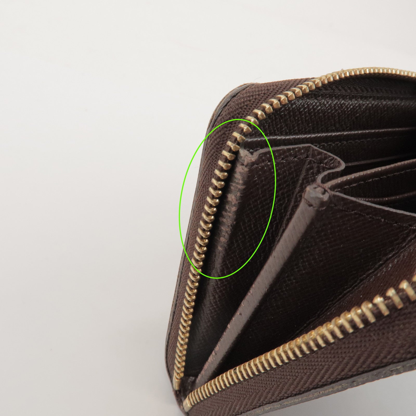 Louis Vuitton Damier Zippy Coin Case Wallet Brown N63070