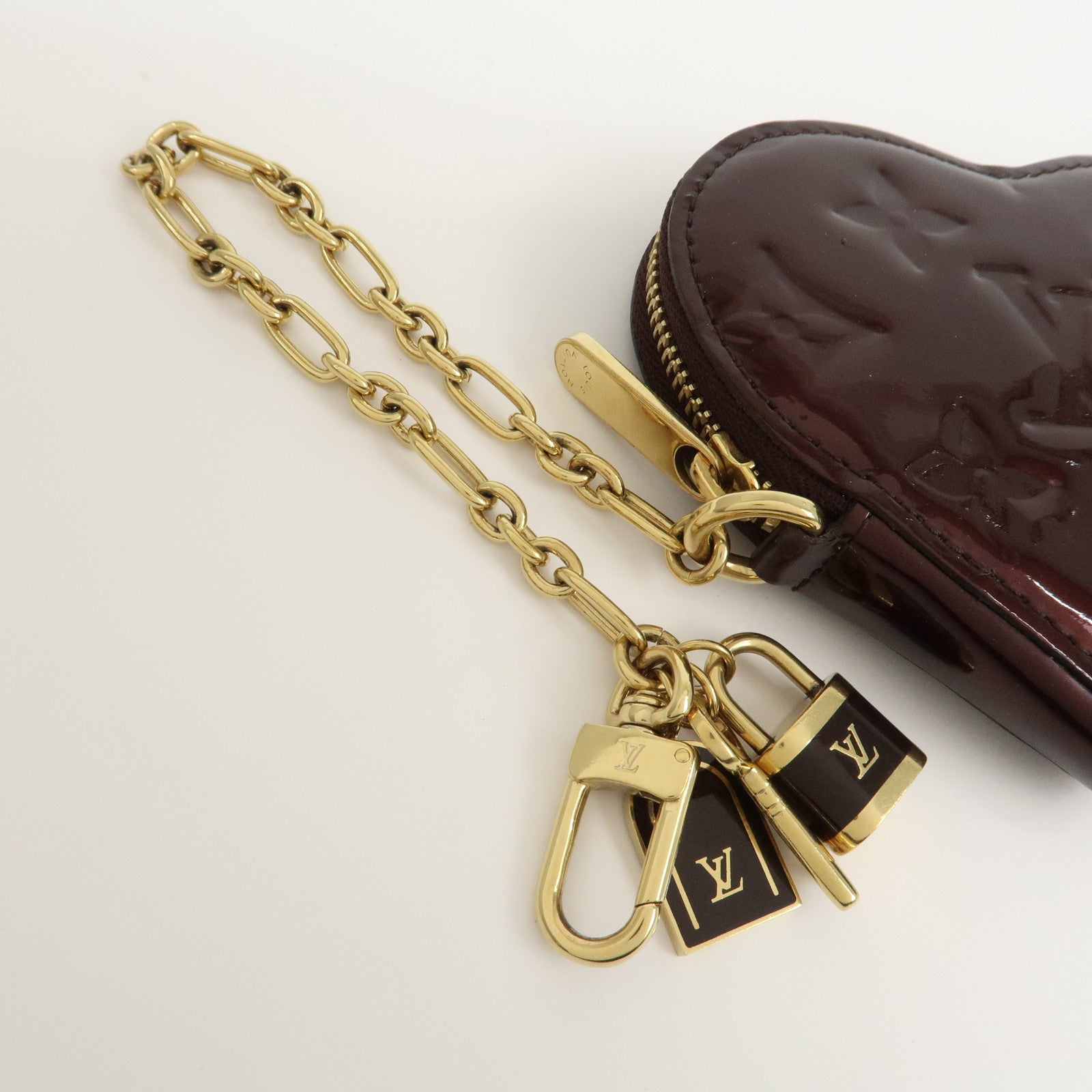 Louis Vuitton Monogram Vernis Porte Monnaie Coeur Coin Case M93561