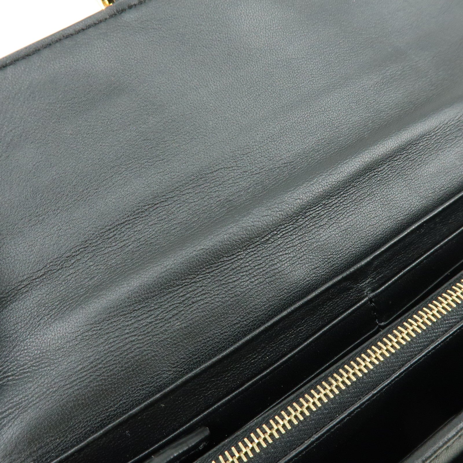 FENDI Zucca Leather Continental Long Wallet Black 8M0251