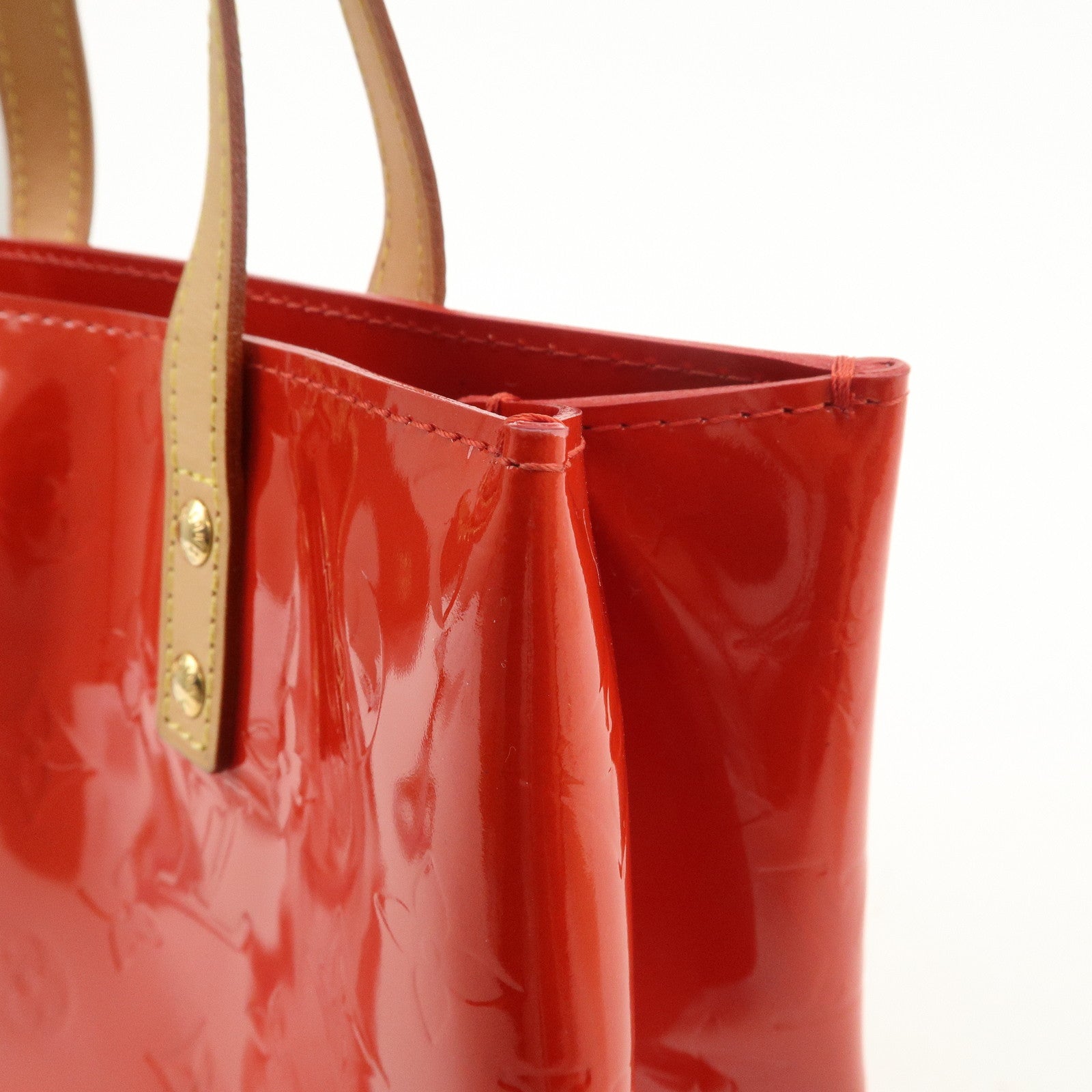 Louis Vuitton Monogram Vernis Lead PM Hand Bag Rouge M91088