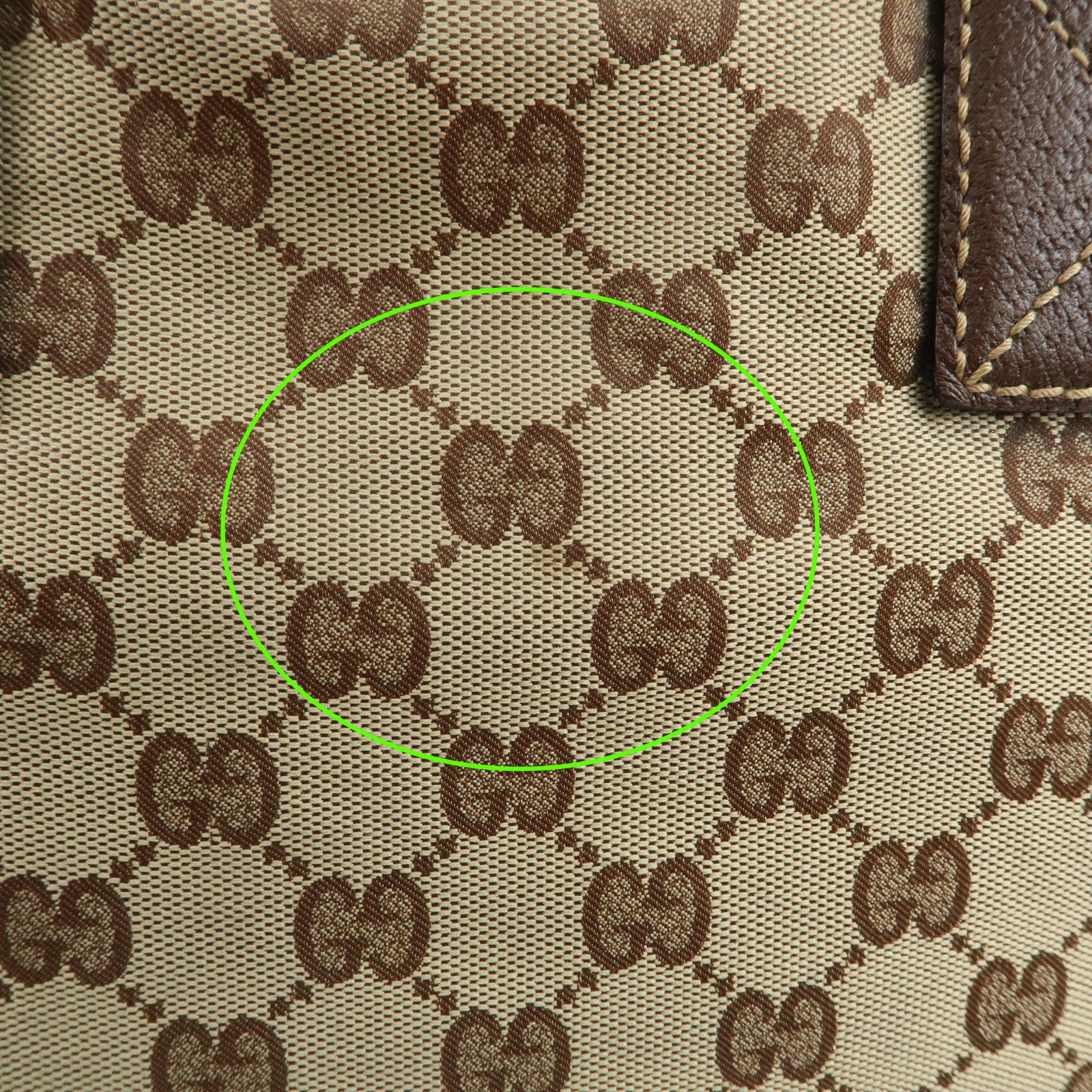 GUCCI Sherry GG Canvas Leather Tote Bag Shoulder Bag Brown 131231