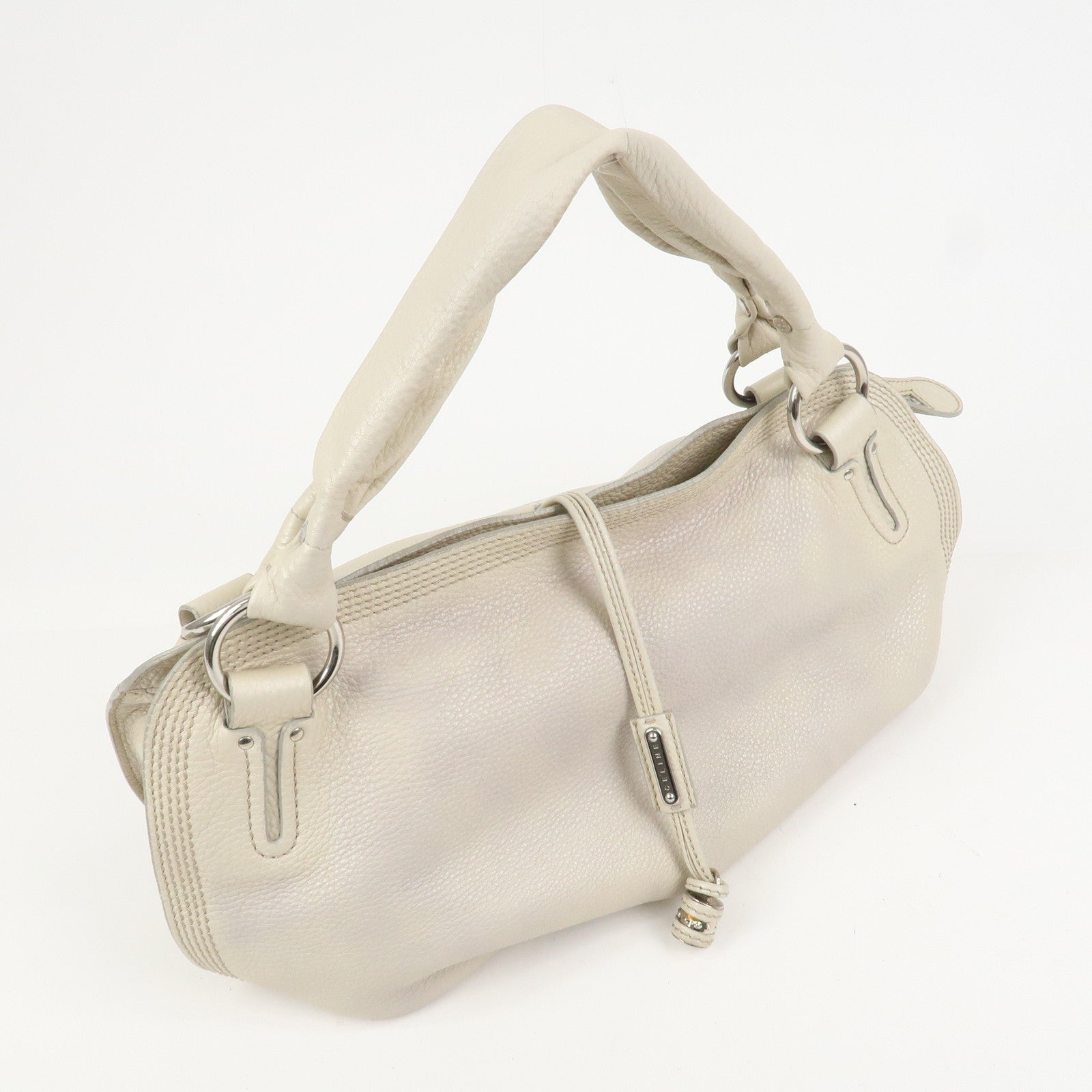 CELINE Bitter Sweet Leather Shoulder Bag Hand Bag Ivory