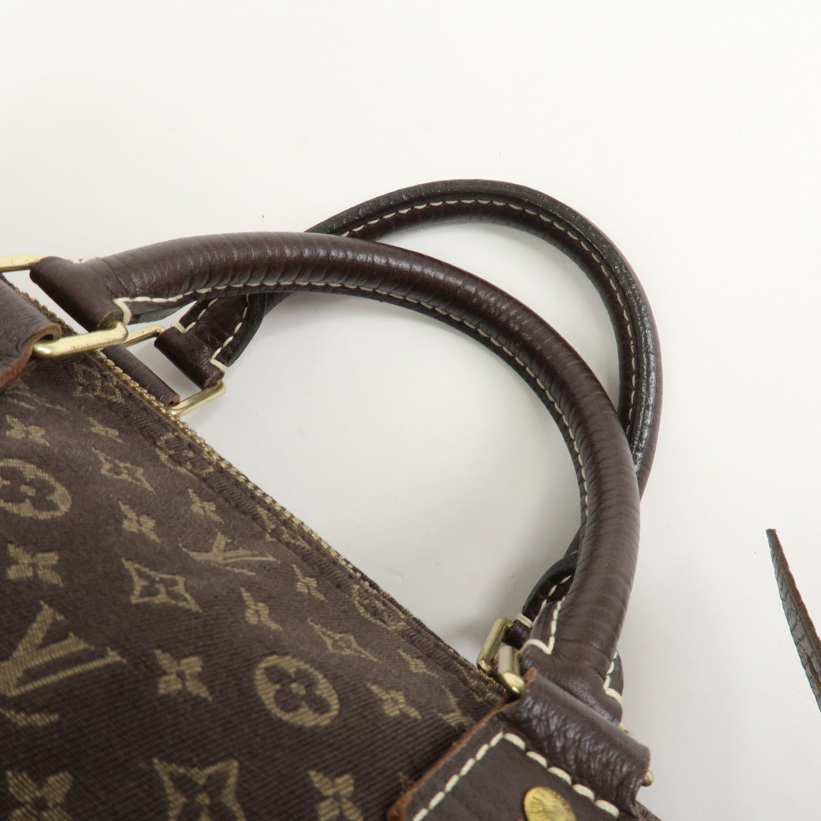 Louis Vuitton Monogram Mini Lin Speedy 30 Boston Bag Ebene M95224