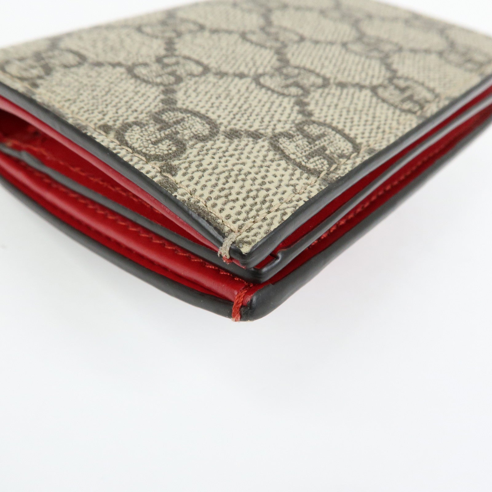 GUCCI Interlocking G GG Supereme Cherry Compact Wallet 476050
