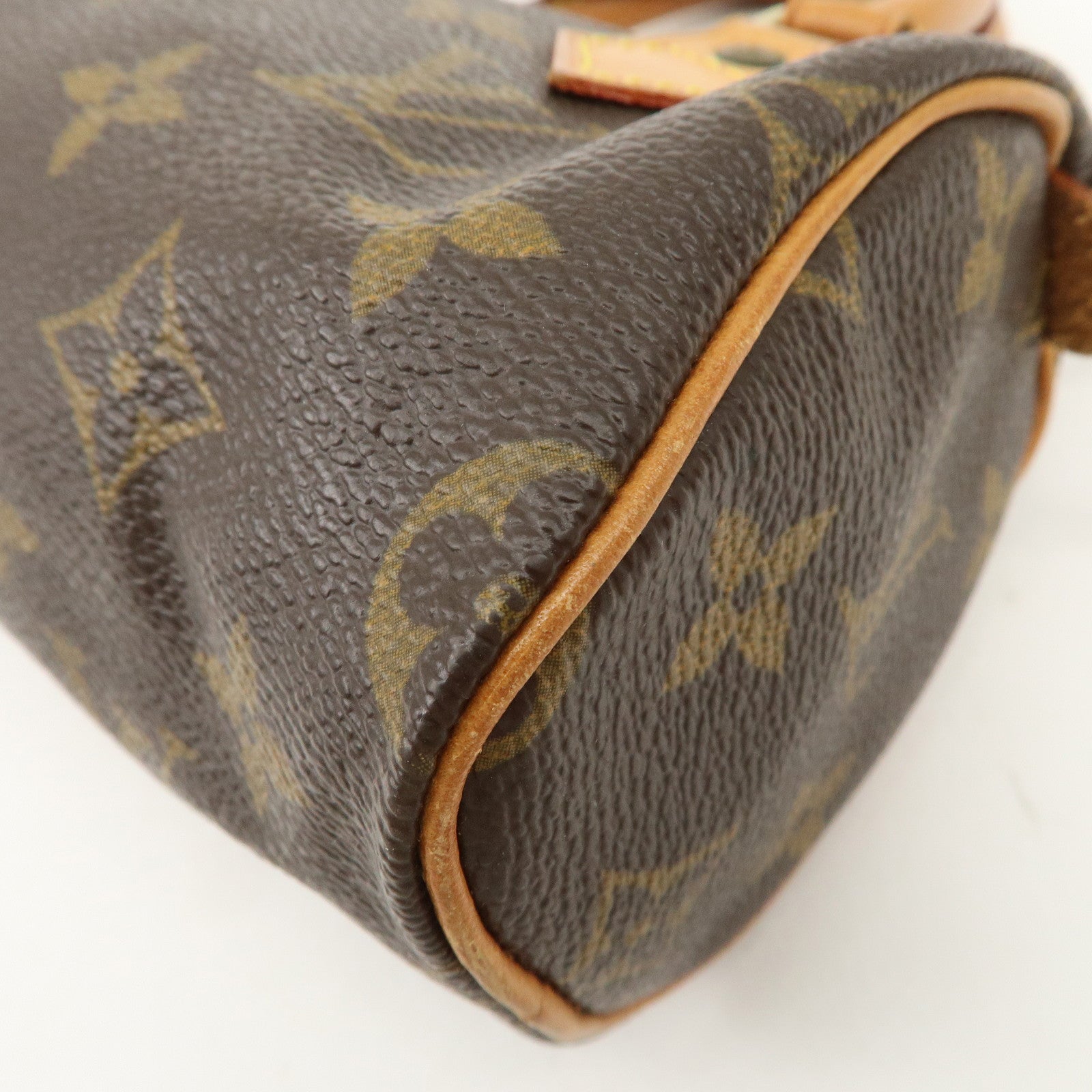 Louis Vuitton Monogram Mini Speedy Hand Bag Brown M41534 Used