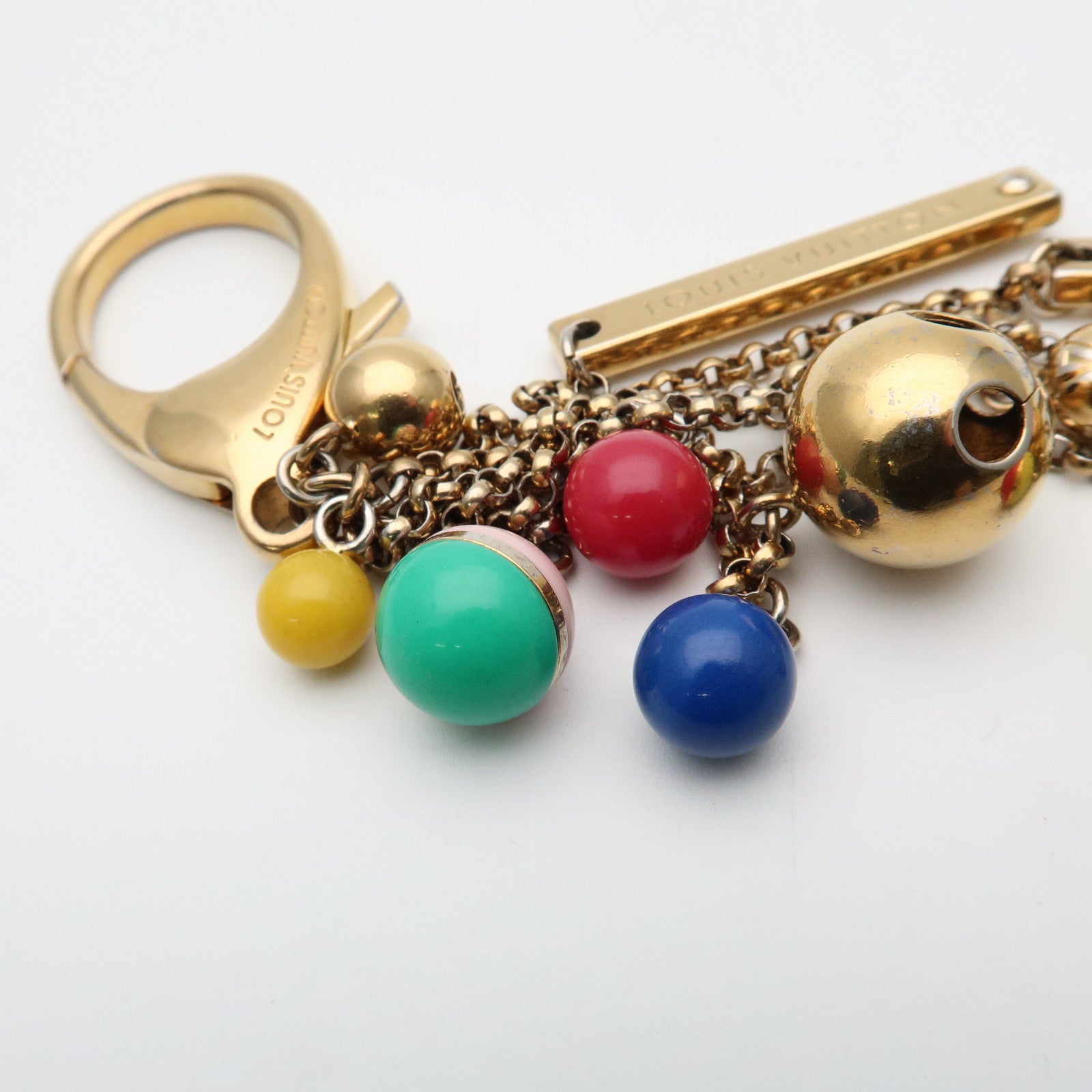 Louis Vuitton Porte Cles Grelots Bag Charm Gold Multicolor M62227