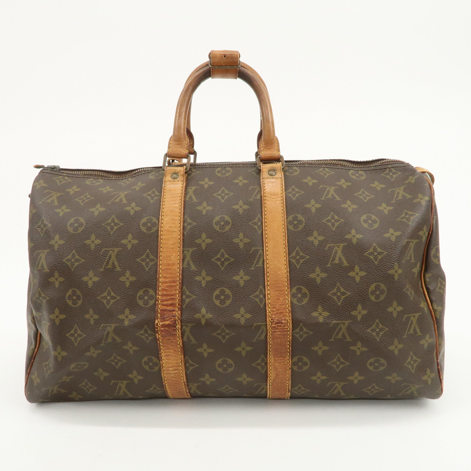 Louis Vuitton Monogram Keep All 45 Boston Bag Brown M41428