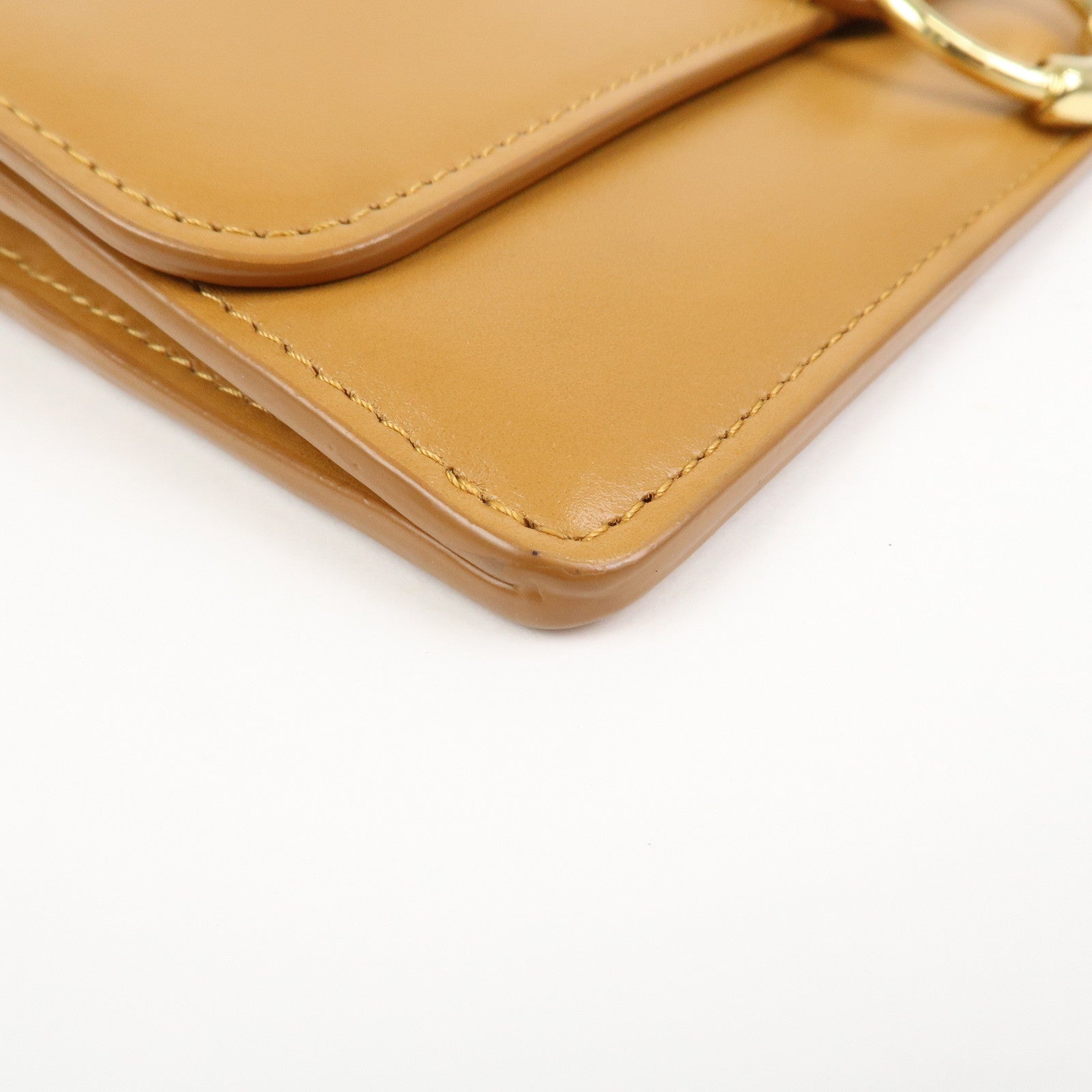 Chloe Leather Bi-hold Long Wallet Brown