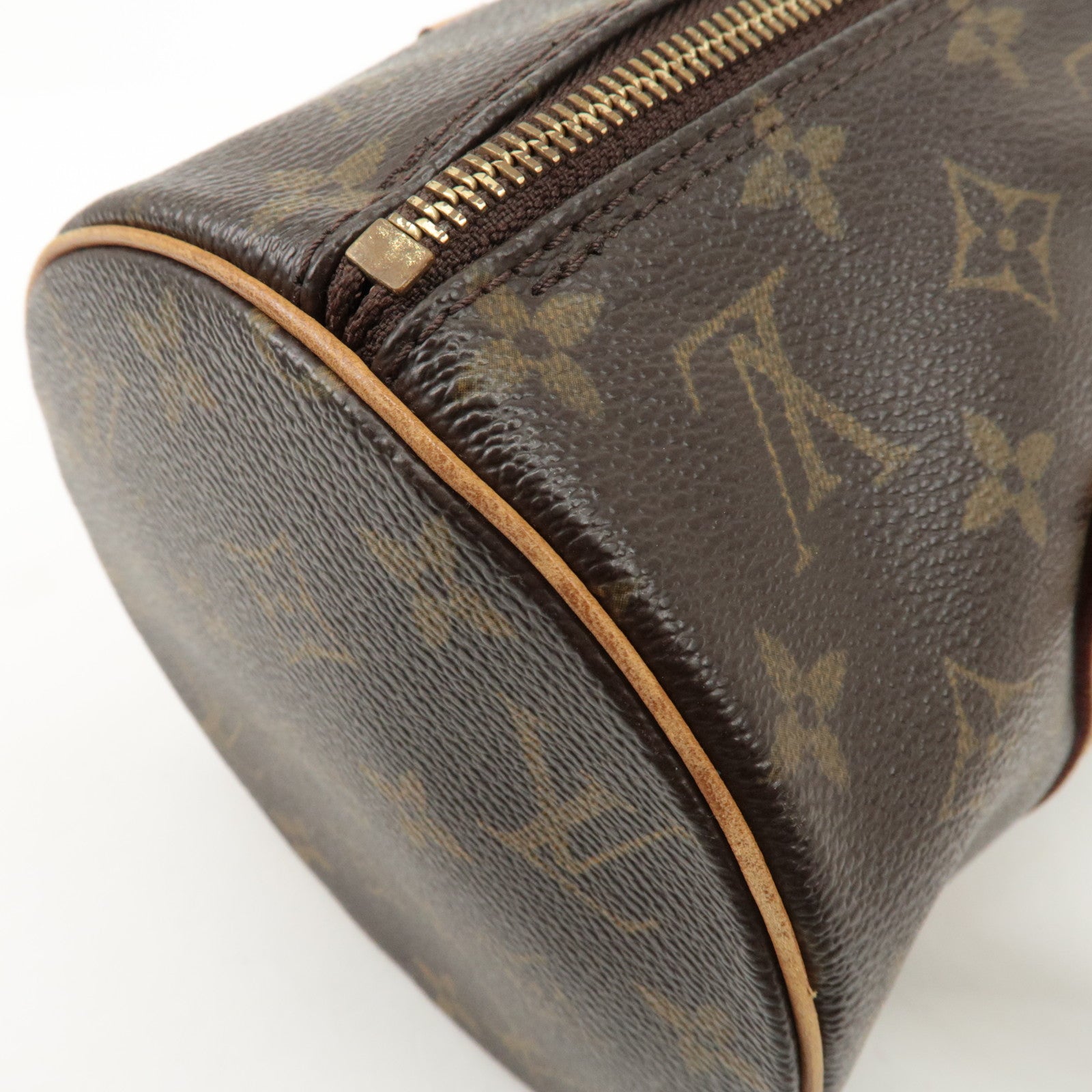 Louis Vuitton Monogram Papillon 30 Hand Bag New Style Brown M51385 Used