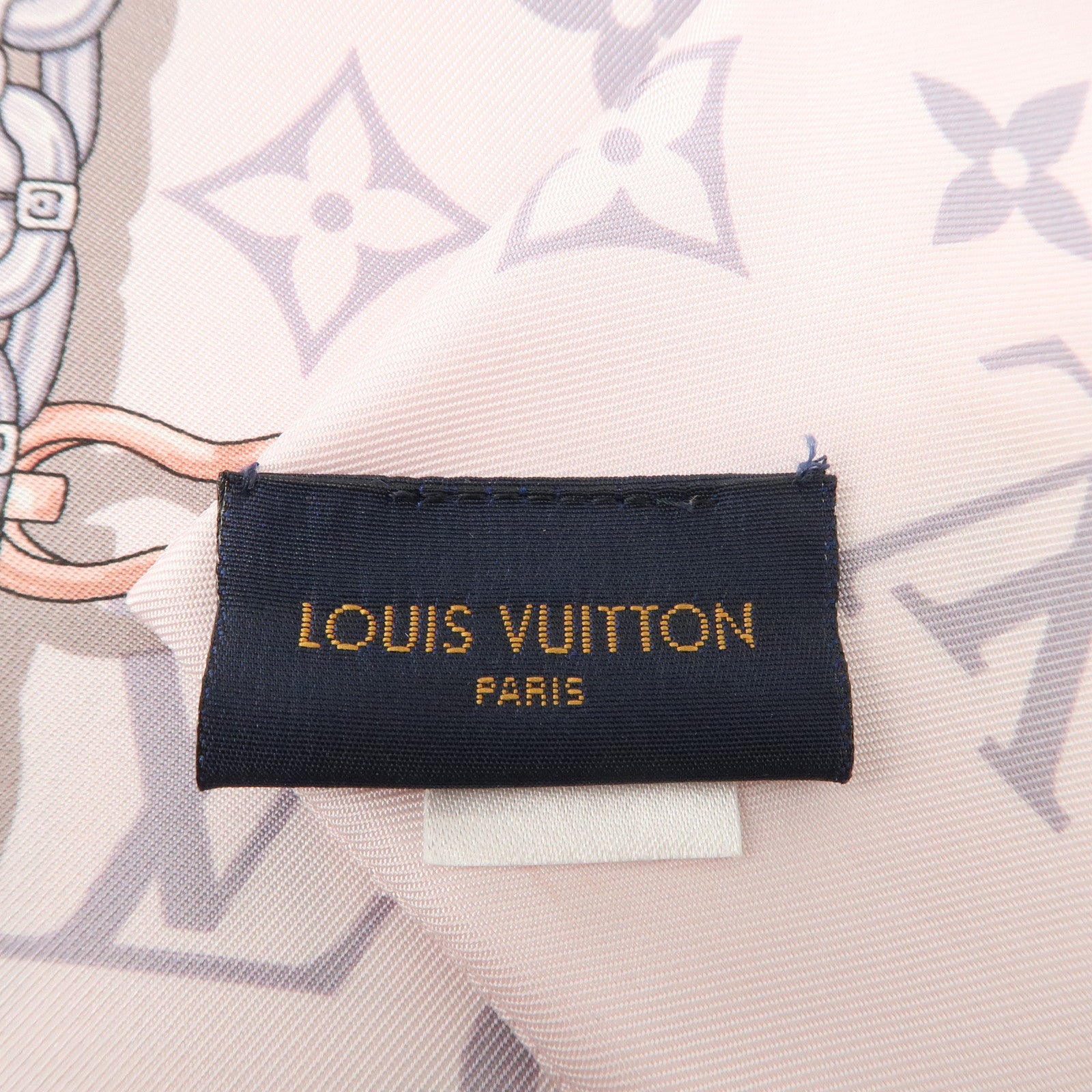 Louis Vuitton 100% Silk Bandeau Monogram Confidential Scarf Pink M70637 Used