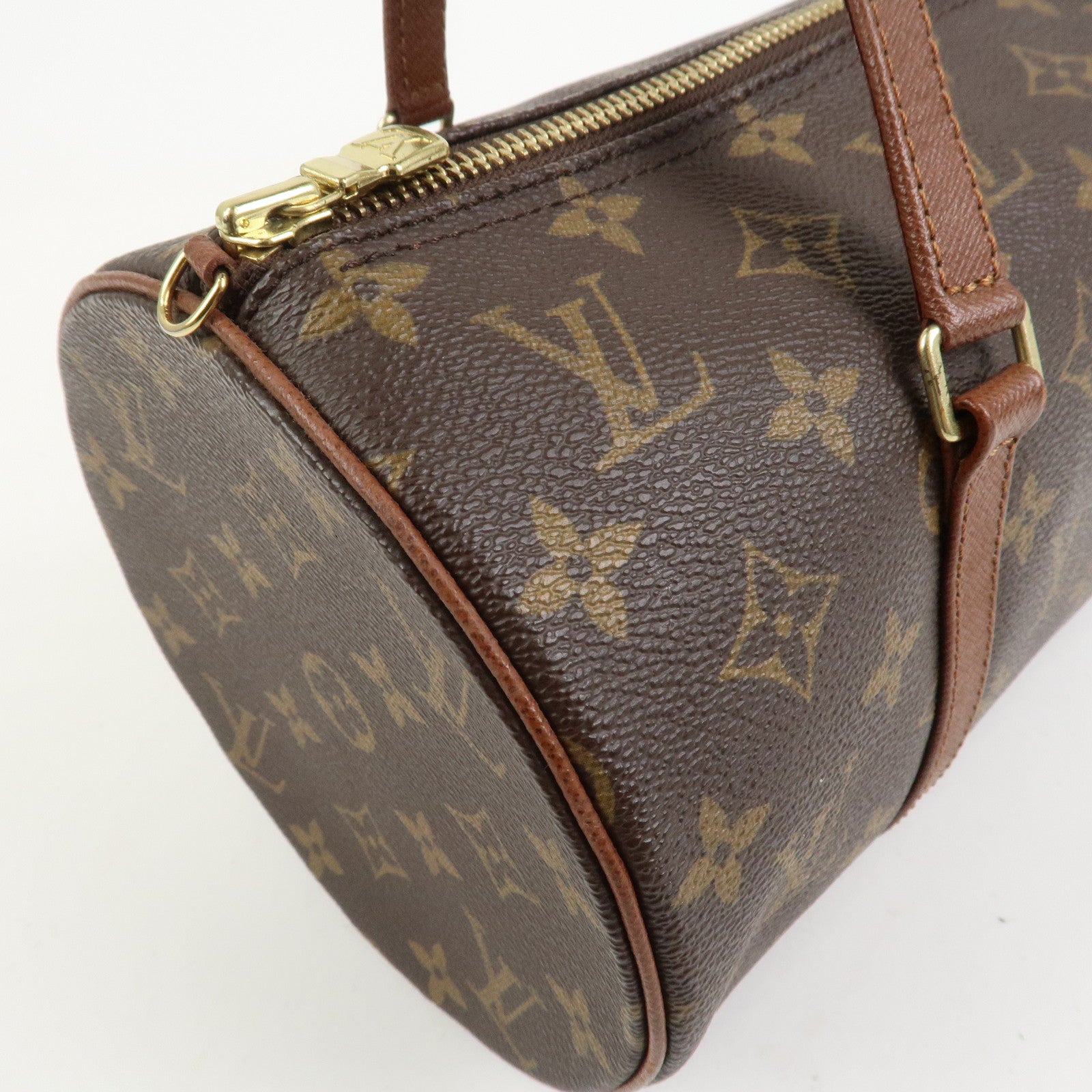 Louis Vuitton Monogram Papillon 30 Hand Bag Brown M51365