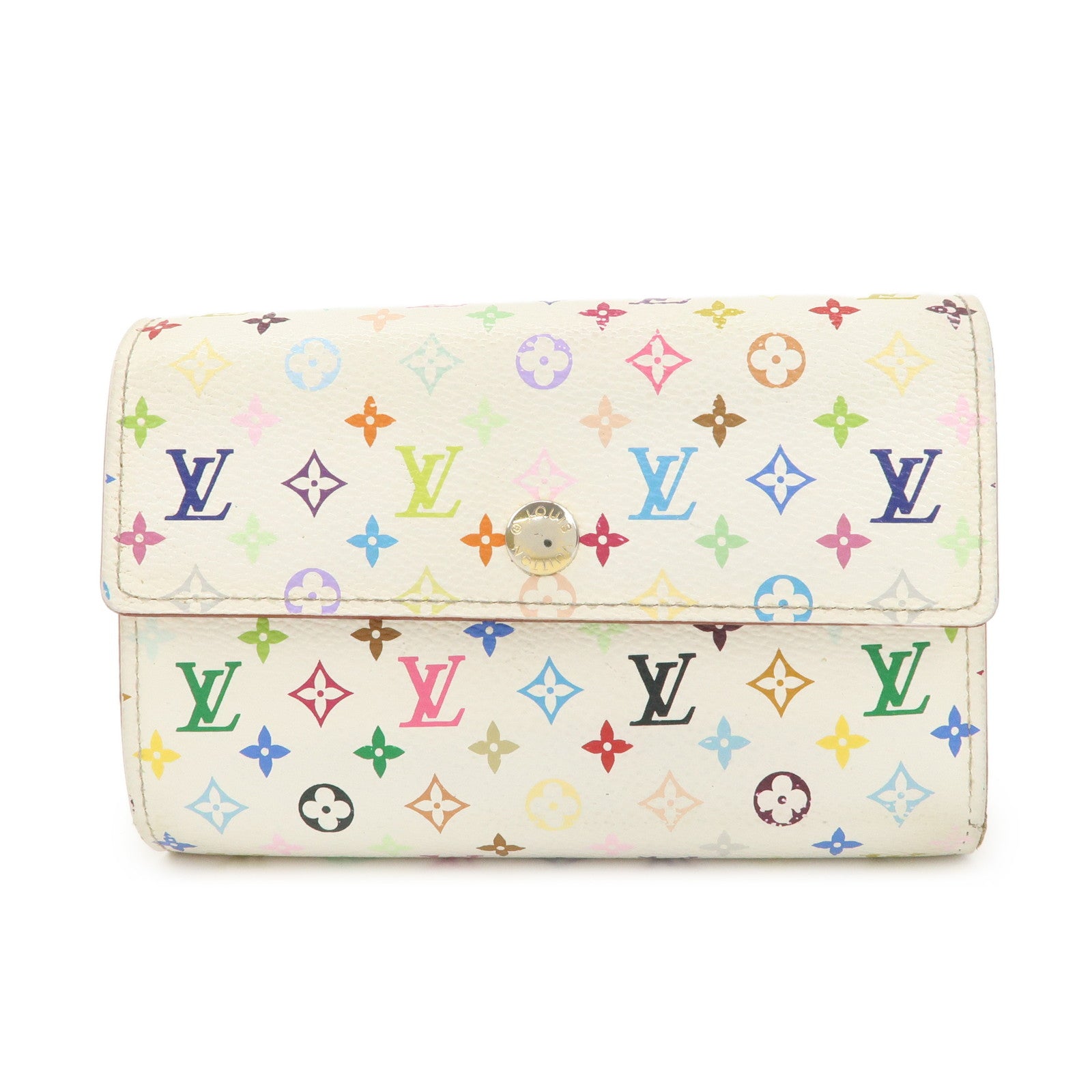 Louis Vuitton Monogram Multicolor Portefeuille Alexandra Wallet Blanc M60083