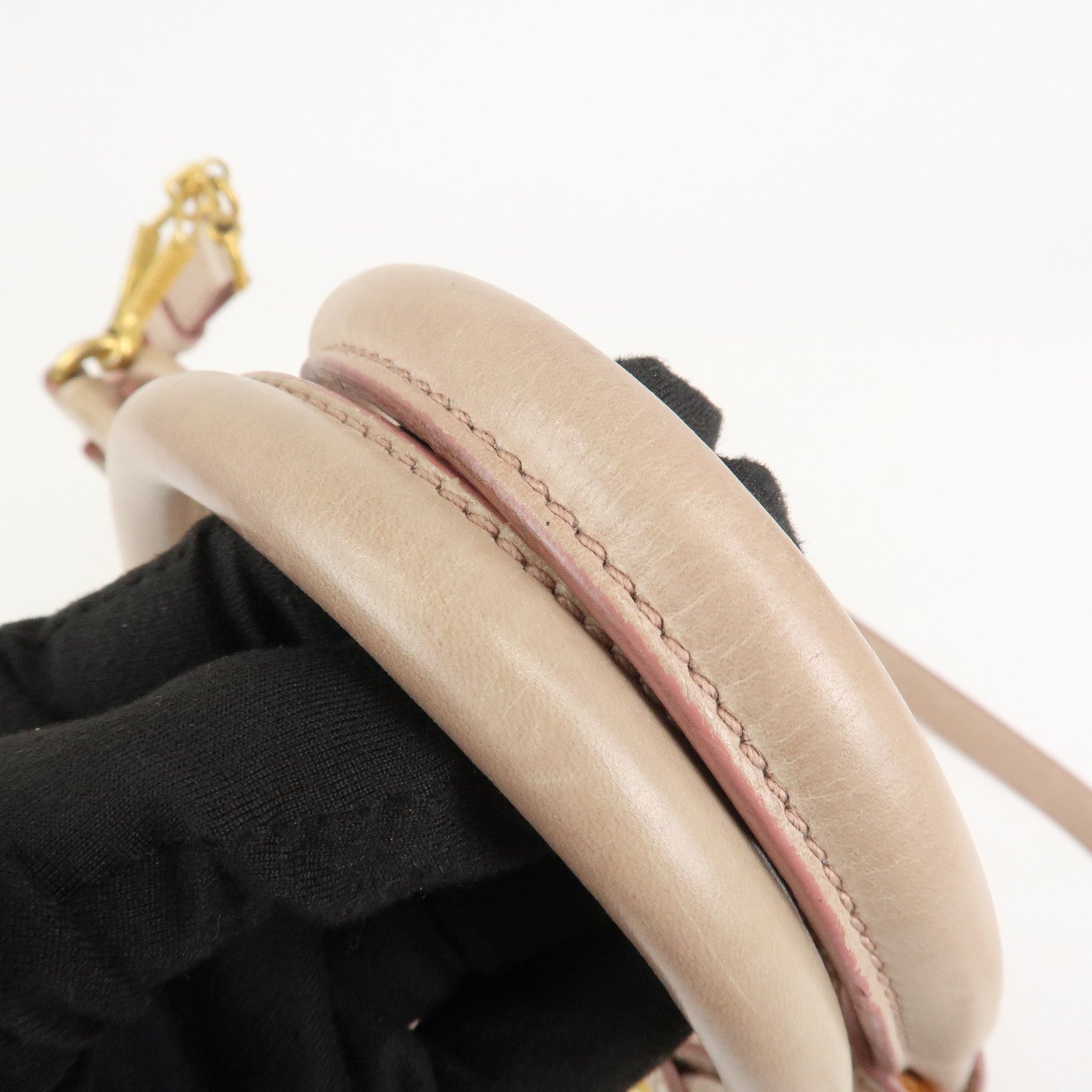 MIU MIU Logo Leather 2Way Bag Shoulder Bag Hand Bag Pink RT0383