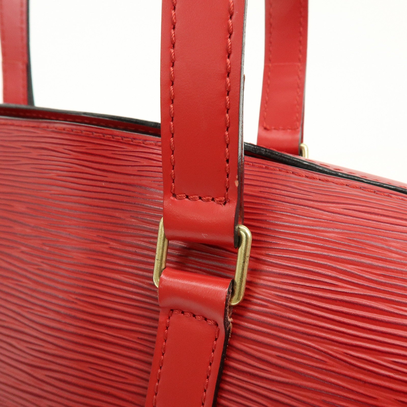 Louis Vuitton Epi Soufflot Hand Bag Castillian Red M52227