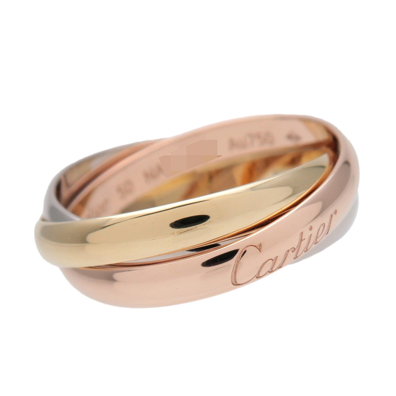 Cartier Trinity Ring SM K18 750YG/WG/PG #50 US5.5 EU50 HK12