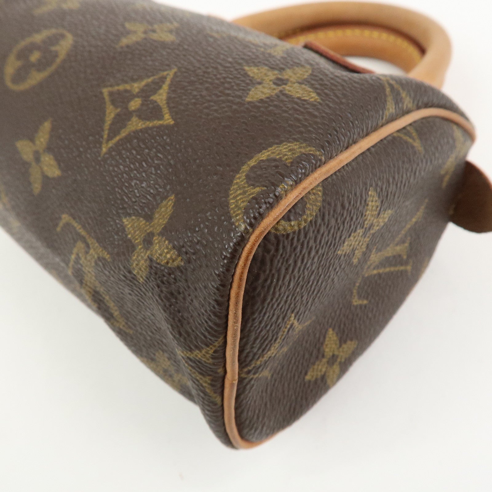 Louis Vuitton Monogram Mini Speedy Hand Bag Brown M41534