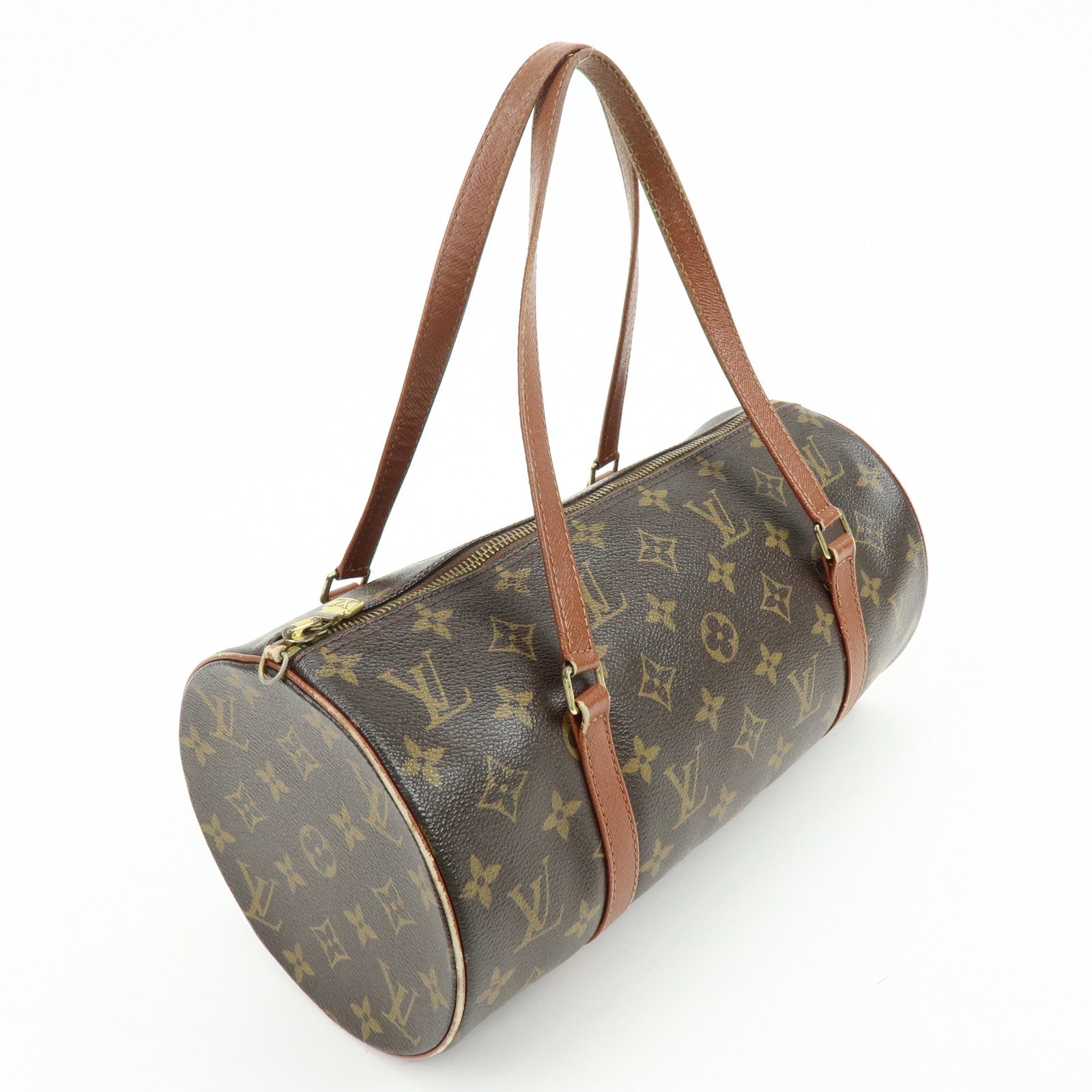 Louis Vuitton Monogram Papillon 30 Hand Bag Brown M51365