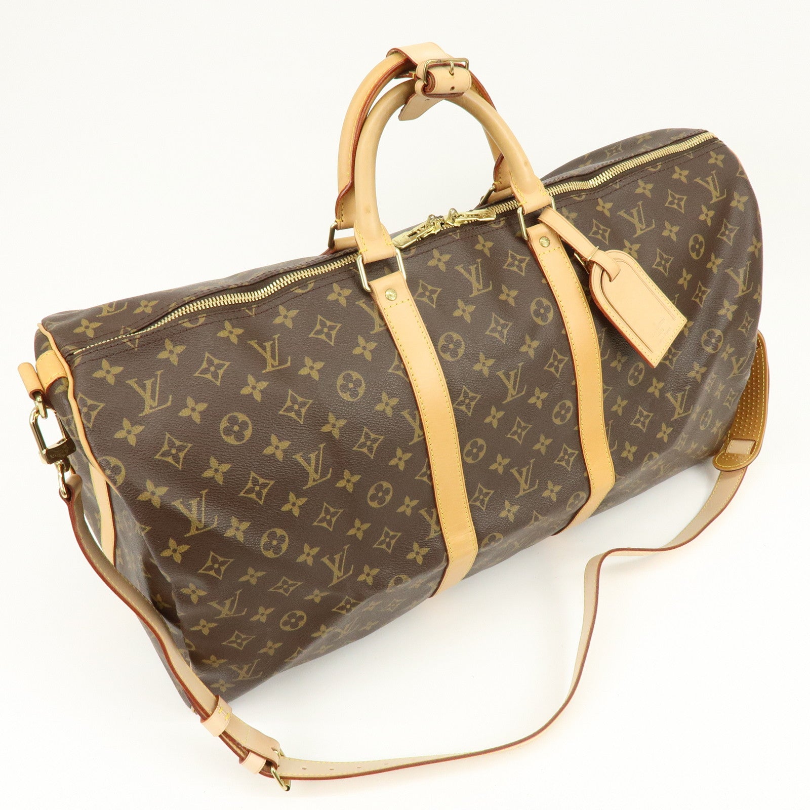 Louis Vuitton Monogram Keep All Bandouliere 55 Boston Bag M41414