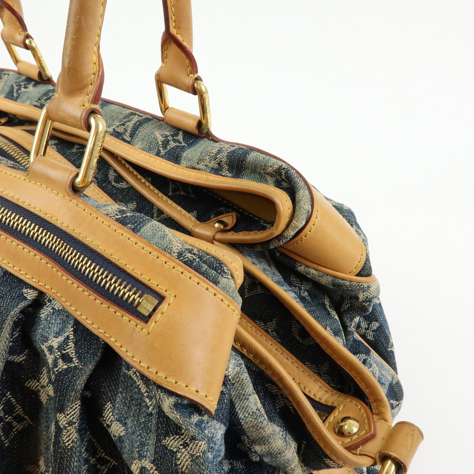 Louis Vuitton Monogram Denim Cabas Raye GM 2Way Hand Bag M95336