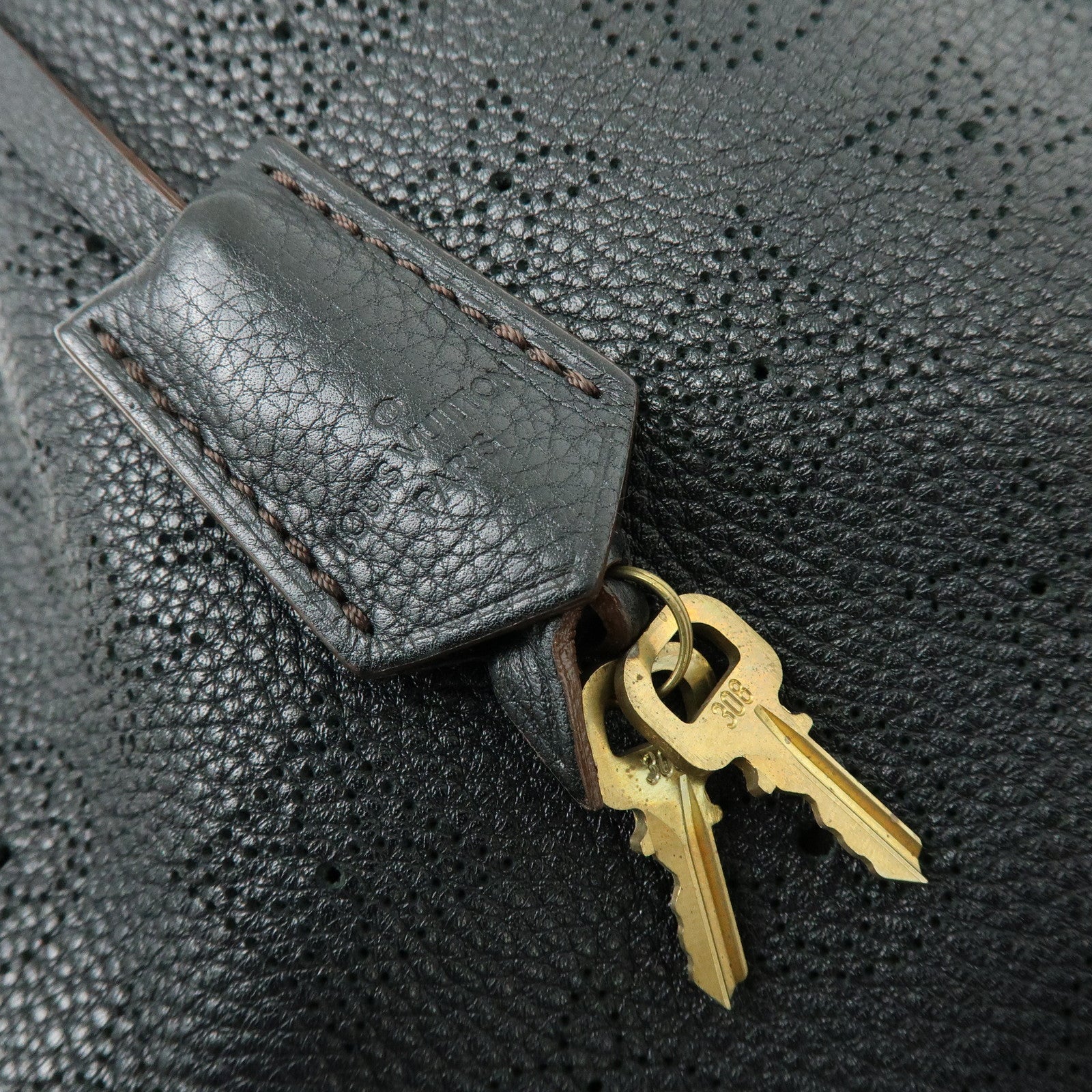 Louis Vuitton Monogram Mahina Selene MM 2Way Hand Bag Noir M93987