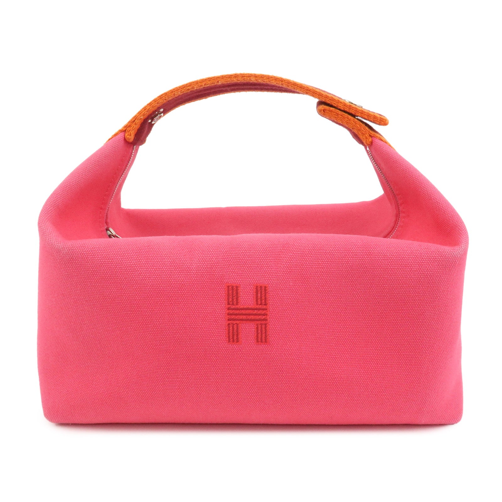 HERMES Brides A Brac GM Pouch Hand Bag Vanity Bag Toile H Pink