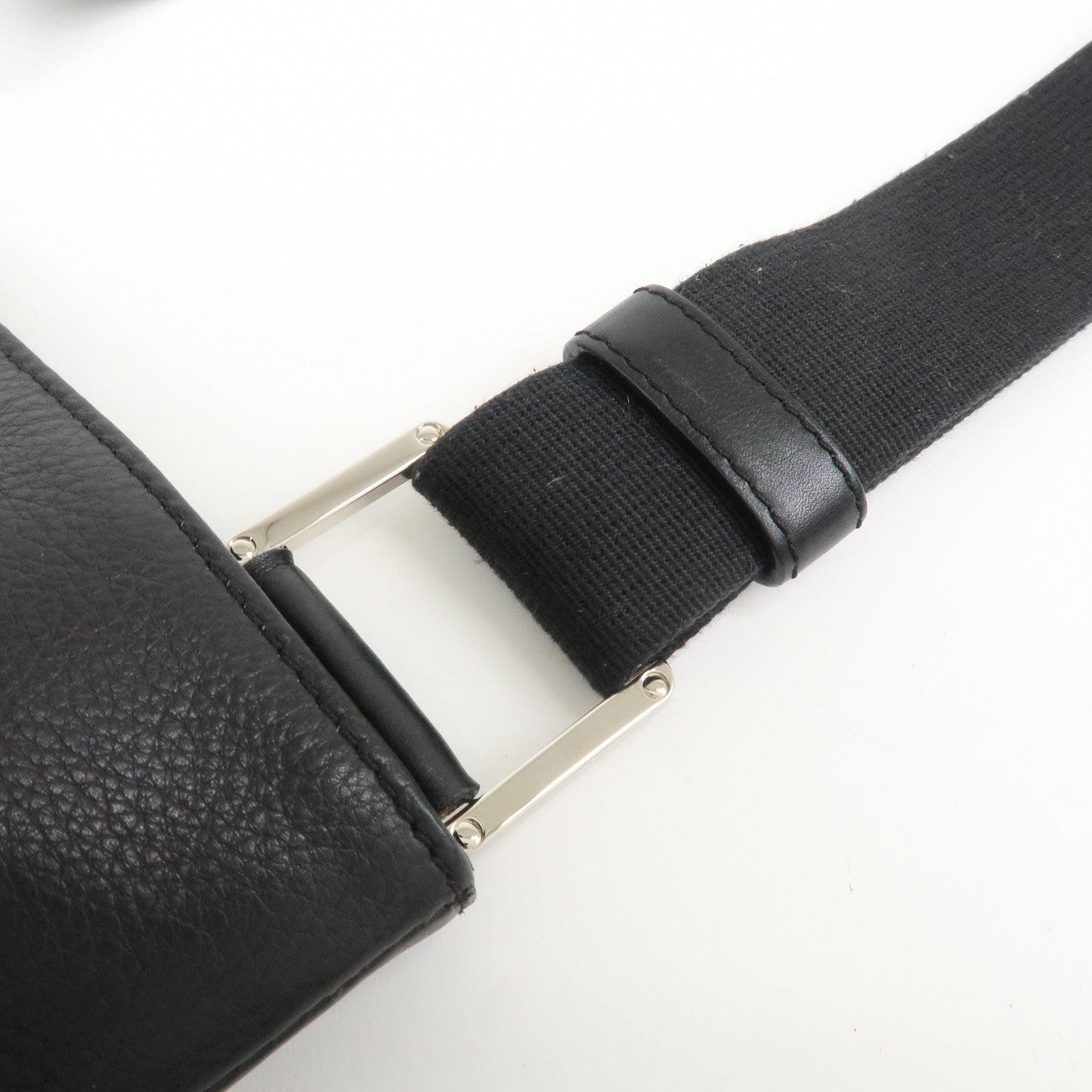 LOEWE Anagram Leather Shoulder Bag Crossbody Bag Black