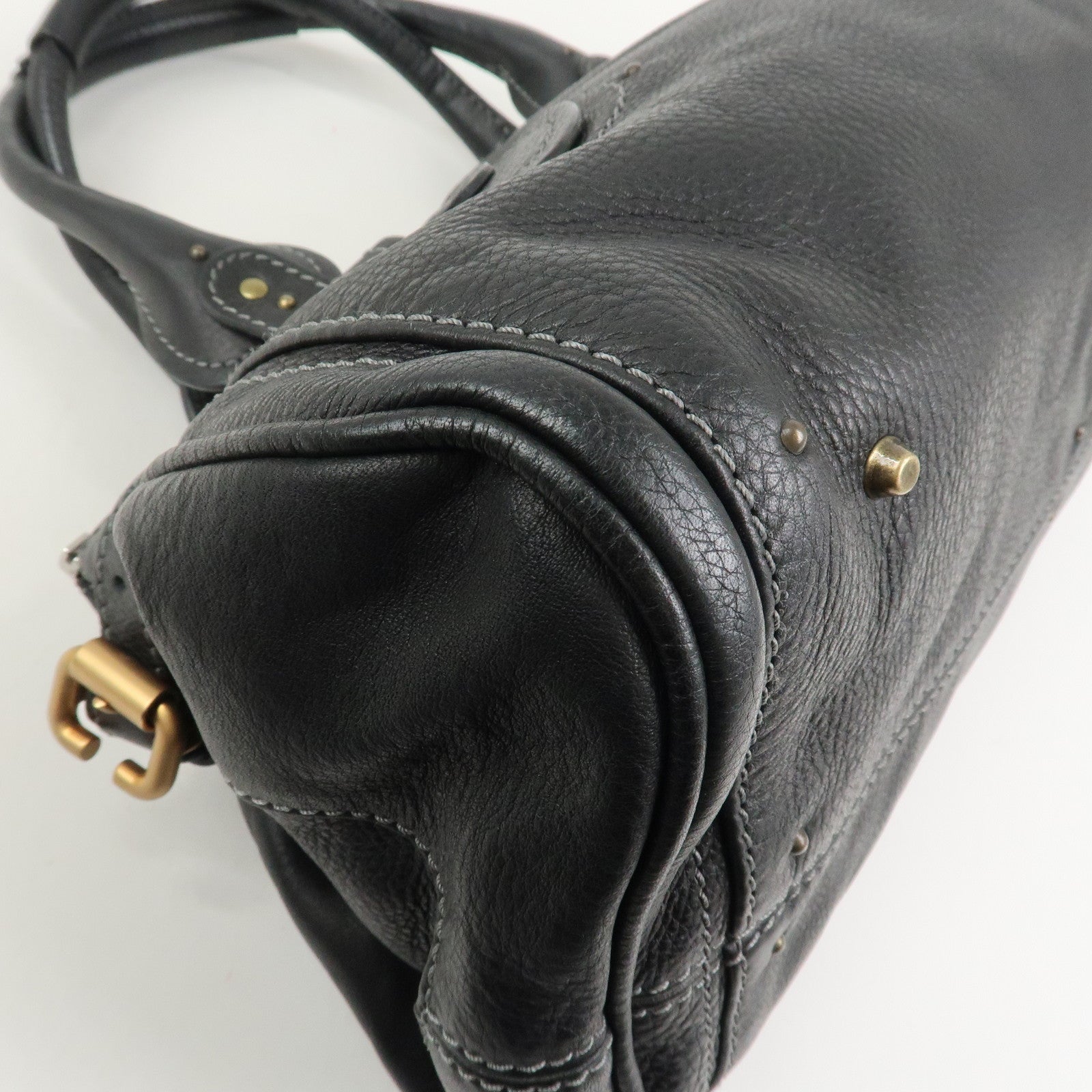 Chloe Paddington Medium Leather Shoulder Bag Hand Bag Black