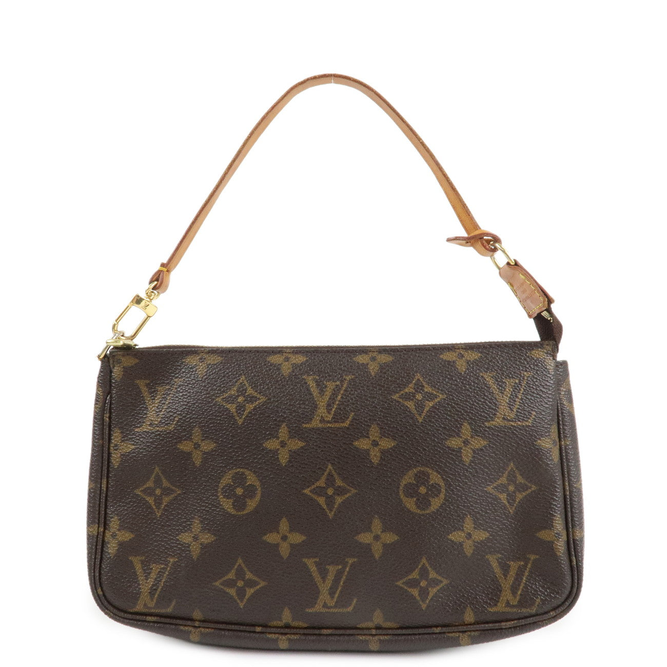 Louis Vuitton Monogram Pochette Accessoires Hand Bag Brown M51980 Used