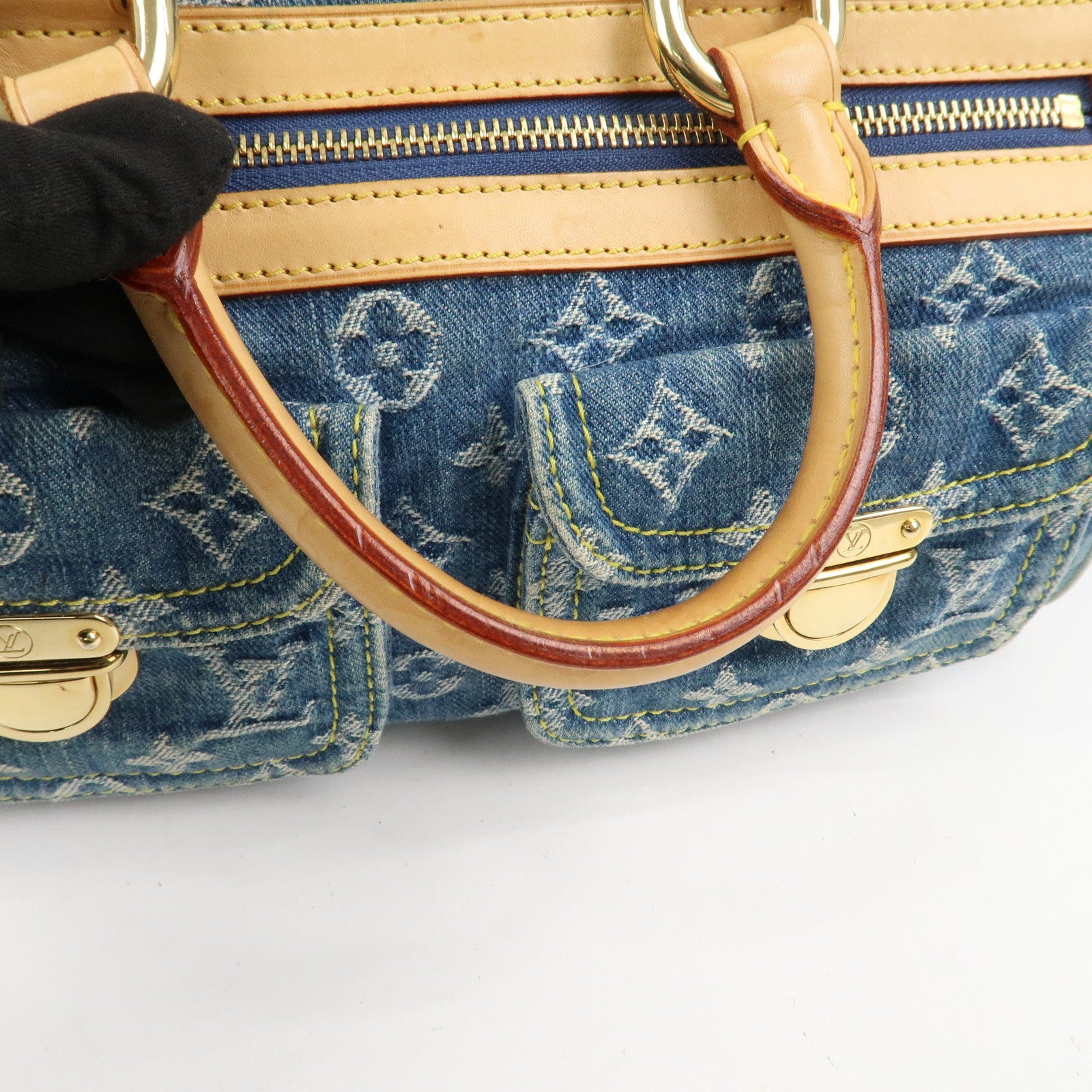 Louis Vuitton Monogram Denim Neo Speedy Boston Bag Blue M95019