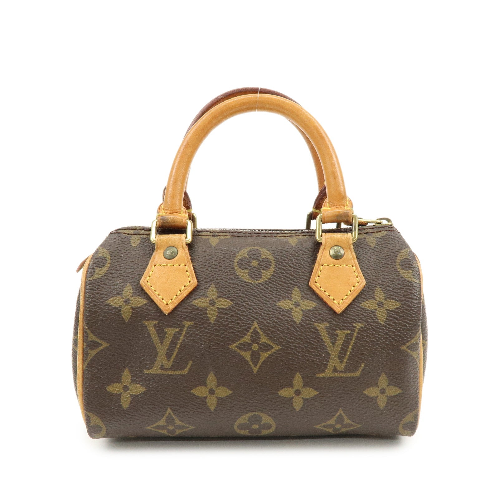 Louis Vuitton Monogram Mini Speedy Hand Bag Brown M41534