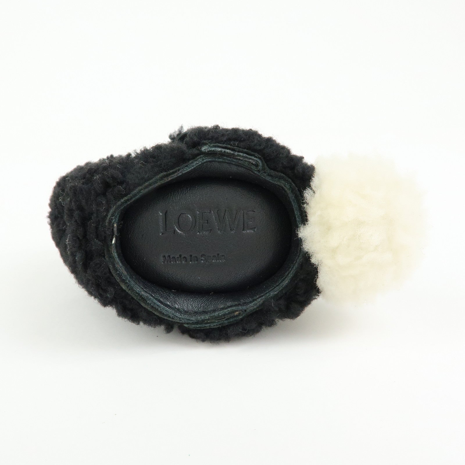 LOEWE Leather Rabbit Coin Case Coin Purse Black White