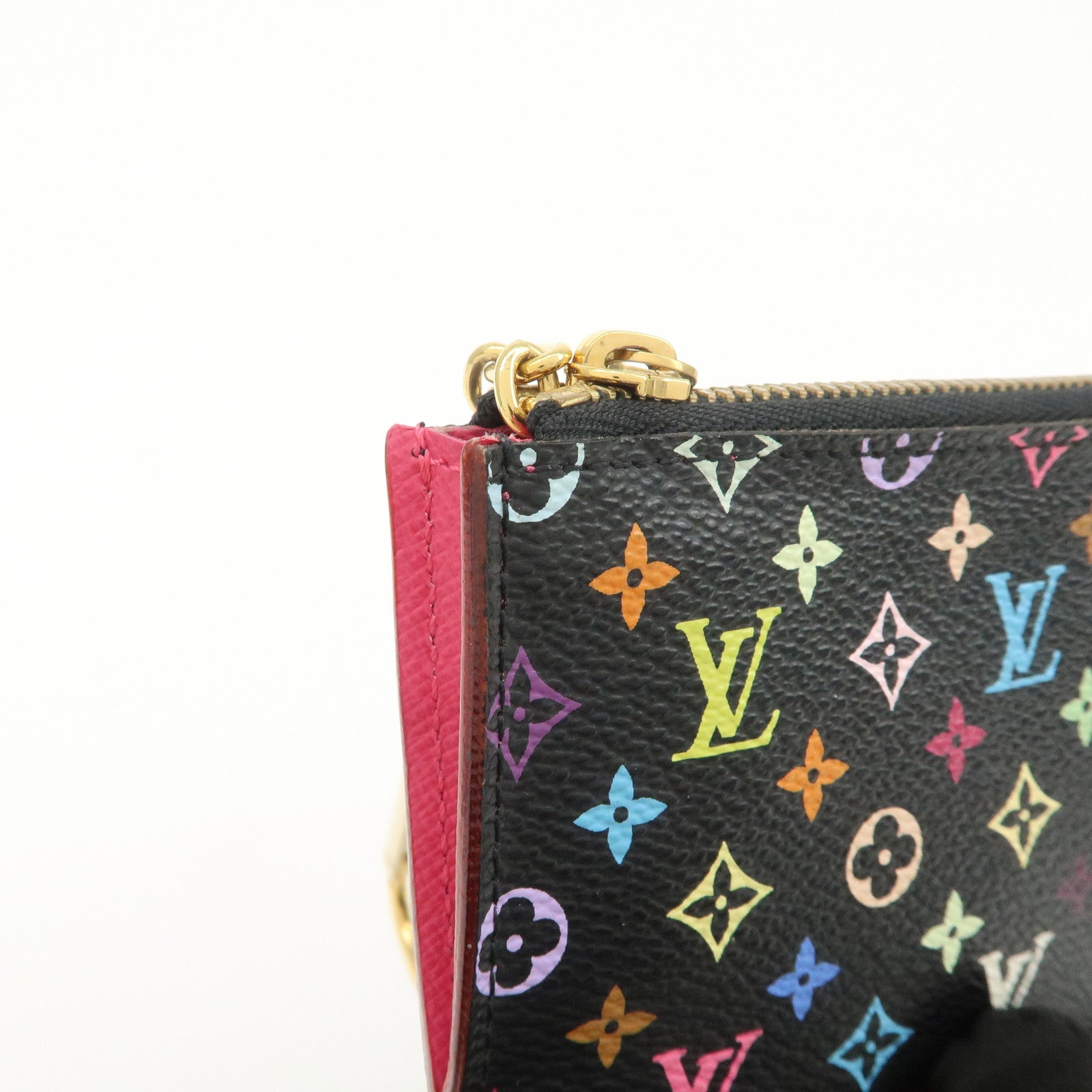 Louis Vuitton Monogram Multicolor Pochette Cles Coin Case Noir M93735