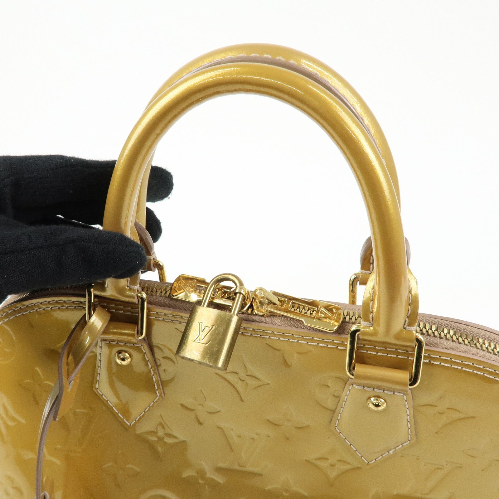Louis Vuitton Monogram Vernis Alma PM Hand Bag Mordore M50563
