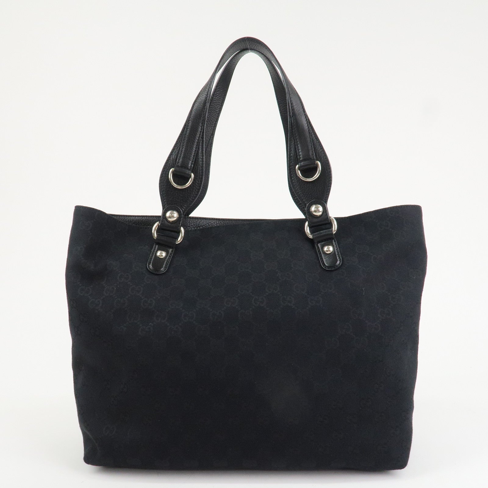 GUCCI Guccissima Leather Horsebit Tote Bag Black 229852 Used