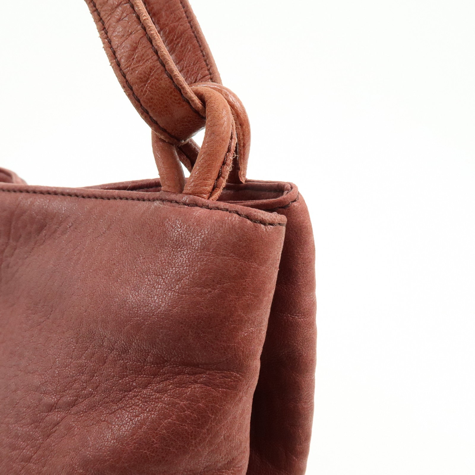 LOEWE Anagram Leather Tote Bag Shoulder Bag Bordeaux