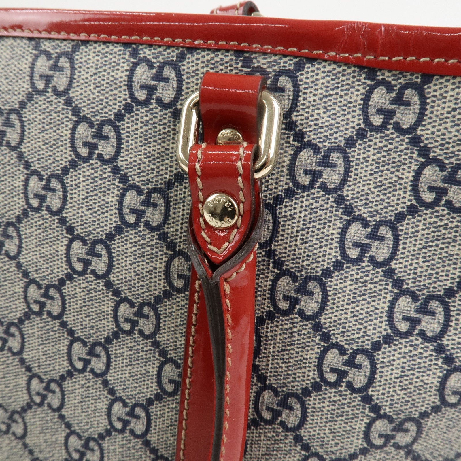 GUCCI JOY Collection GG Supreme PVC Patent Leather Tote Bag 197953