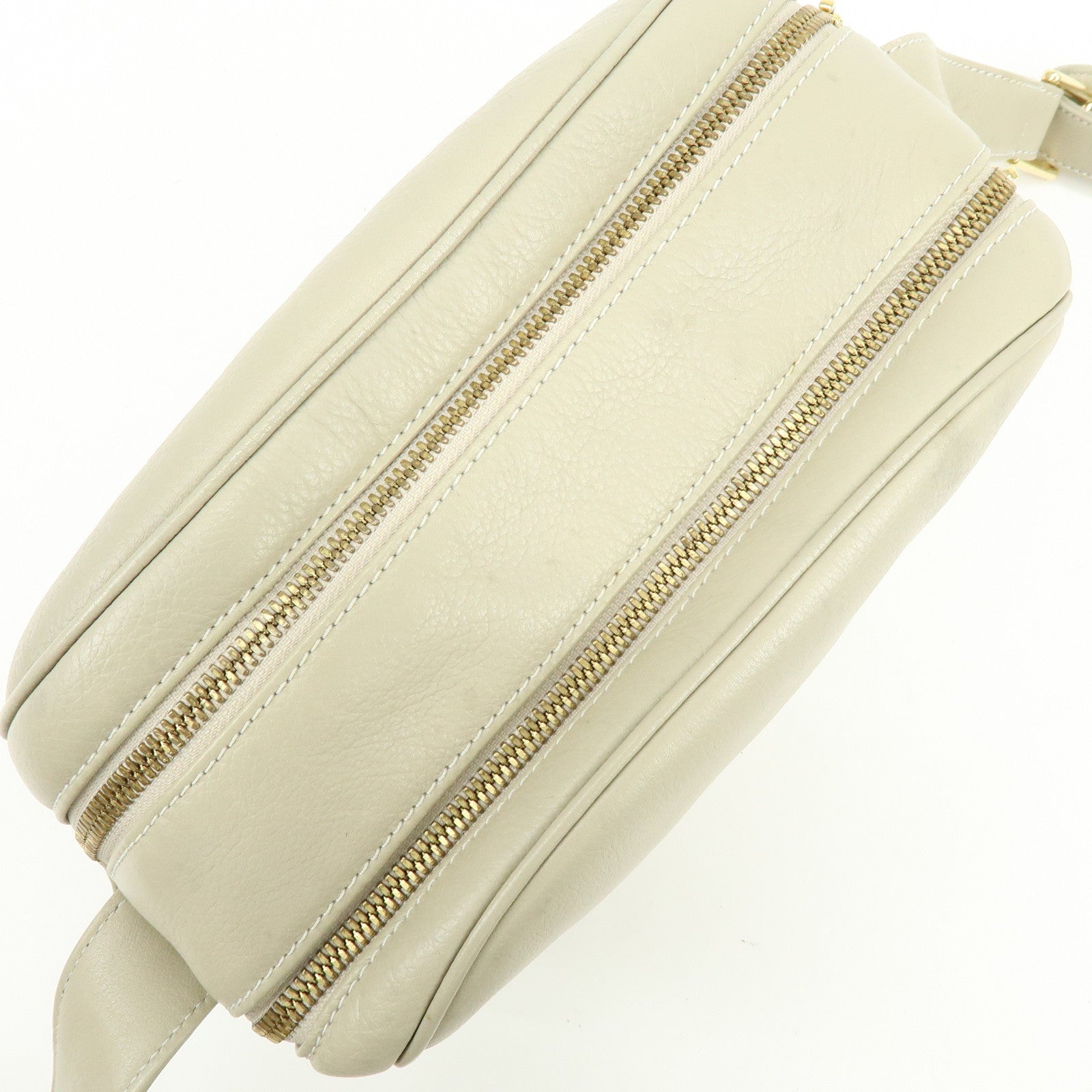 LOEWE Anagram Leather Shoulder Bag Crossbody Bag Ivory