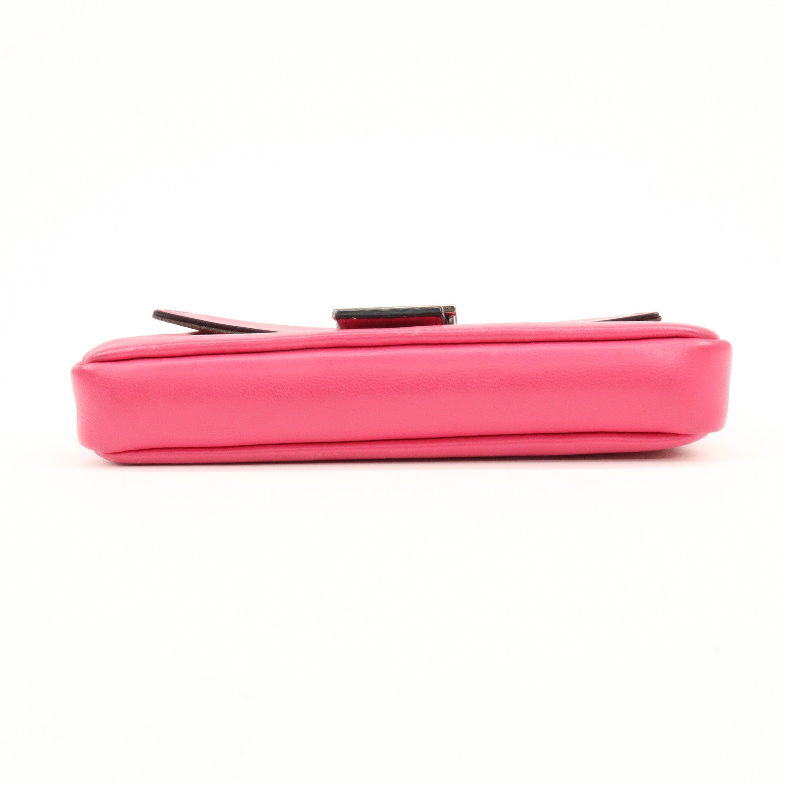 FENDI Leather Micro Baguette Shoulder Bag Crossbody Bag Pink 8M0354