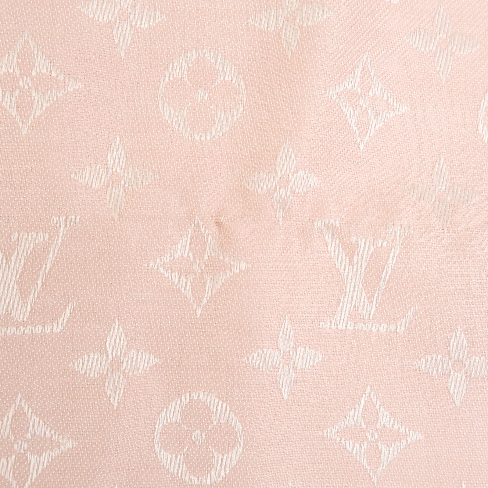 Louis Vuitton Monogram Silk Wook Shawl Scarf Rose Pink M72046