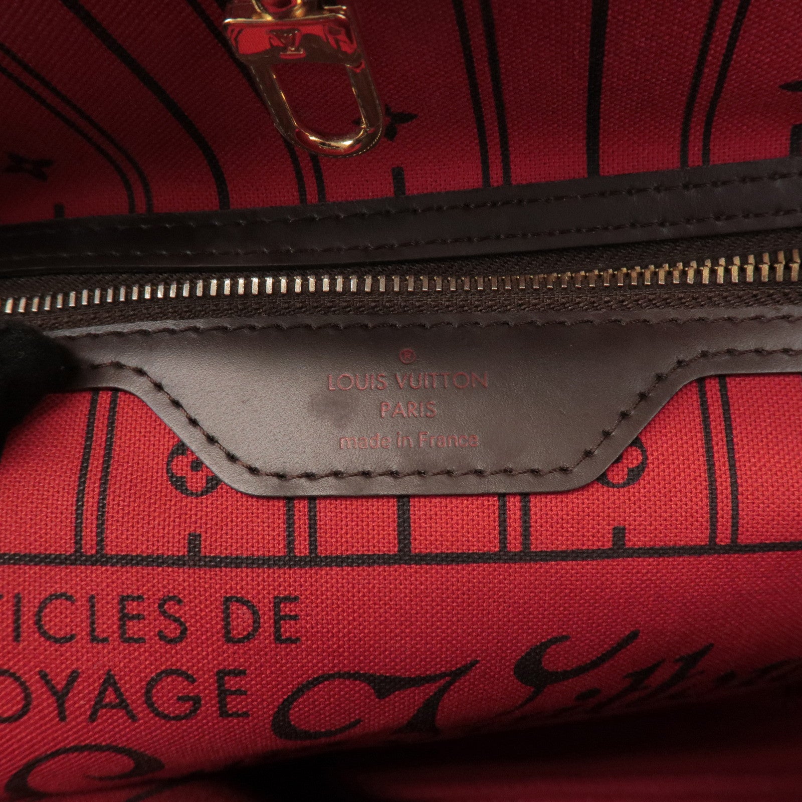 Louis Vuitton Damier Neverfull PM Canvas Tote Bag Brown N41359