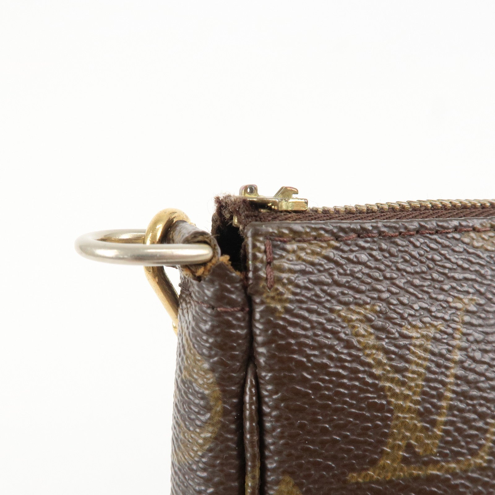 Louis Vuitton Monogram Pochette Accessoires Hand Bag Brown M51980 Used