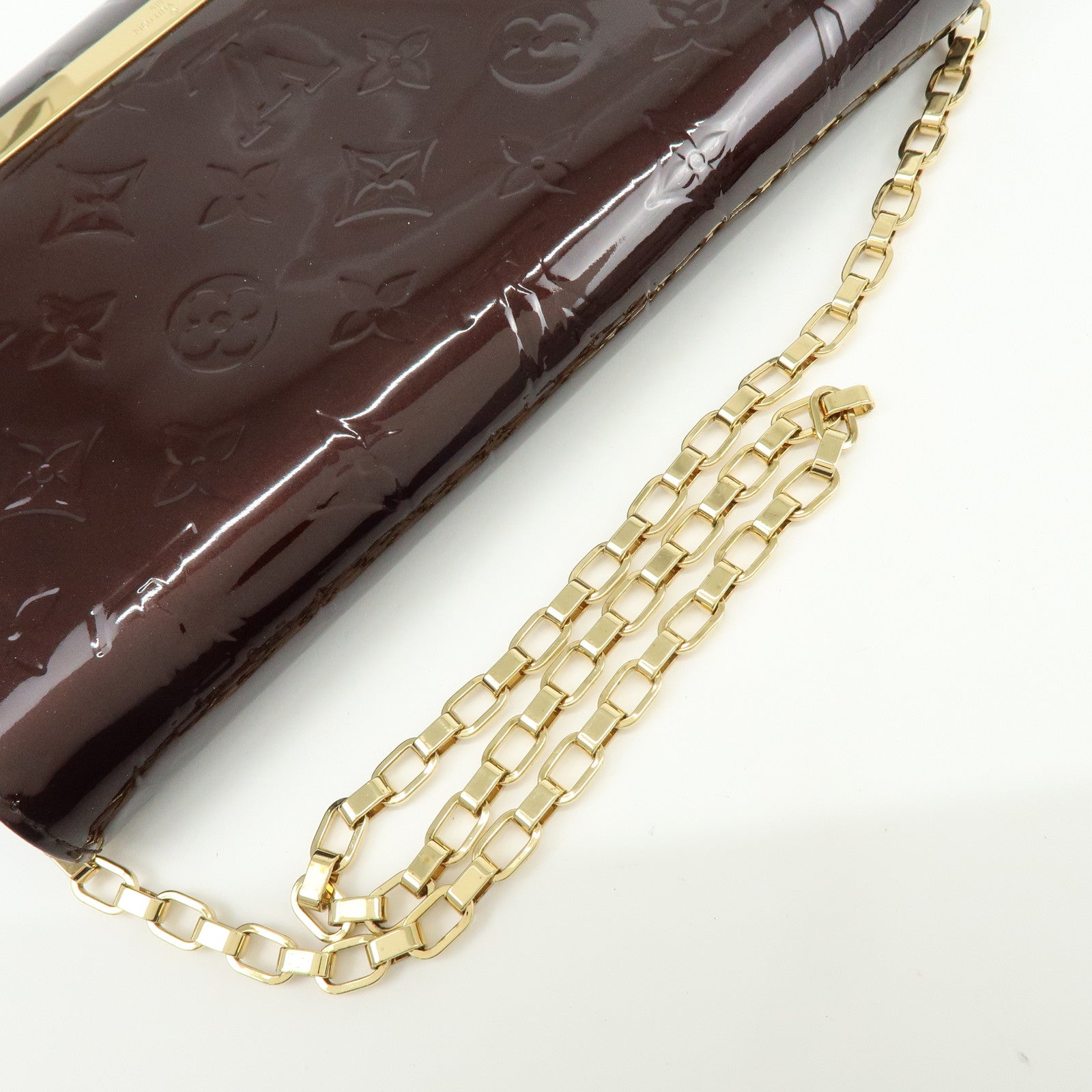 Louis Vuitton Monogram Vernis クラッチ アナ Style Amarante M90093