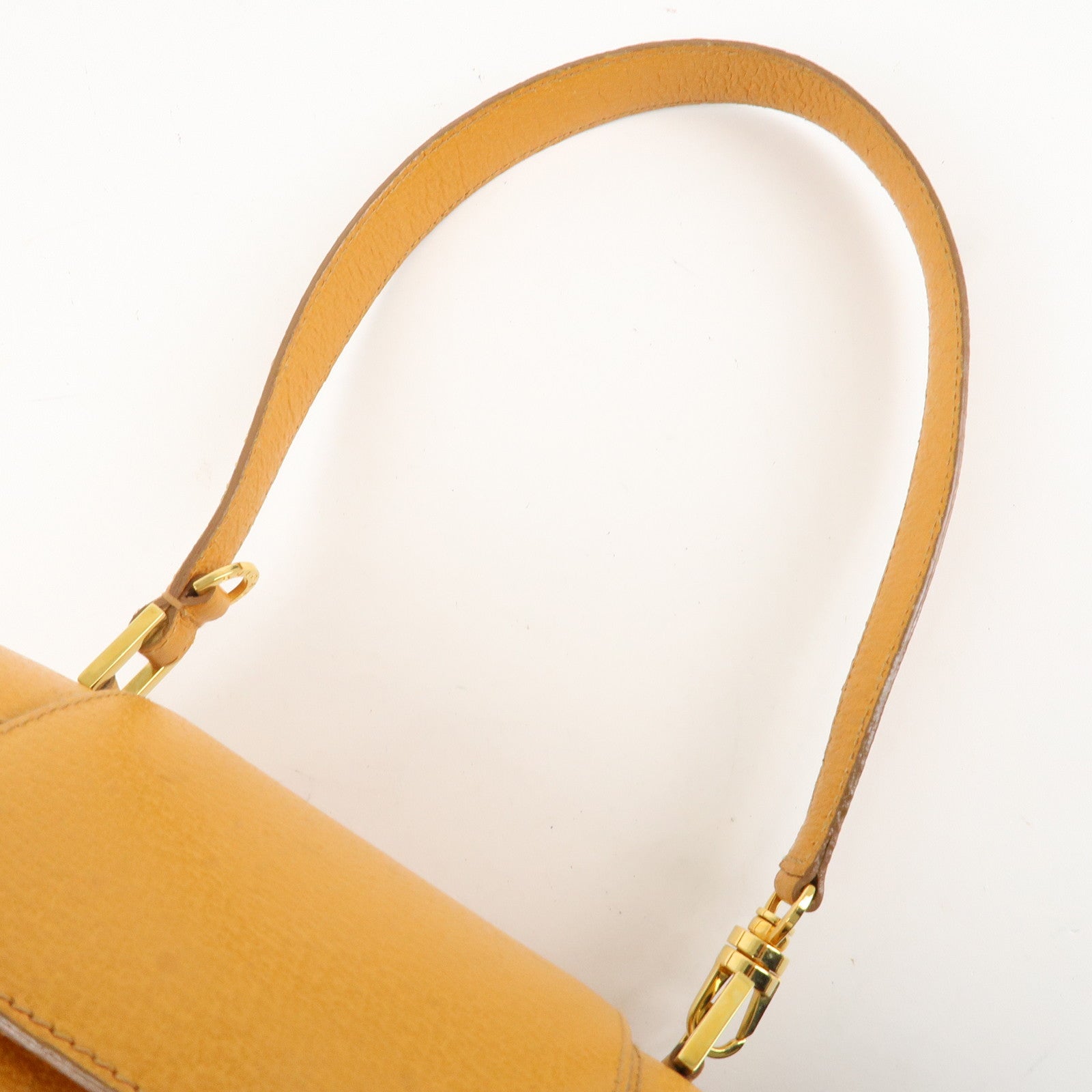 BVLGARI B-zero1 Drum Shoulder Bag Mustard Yellow Used