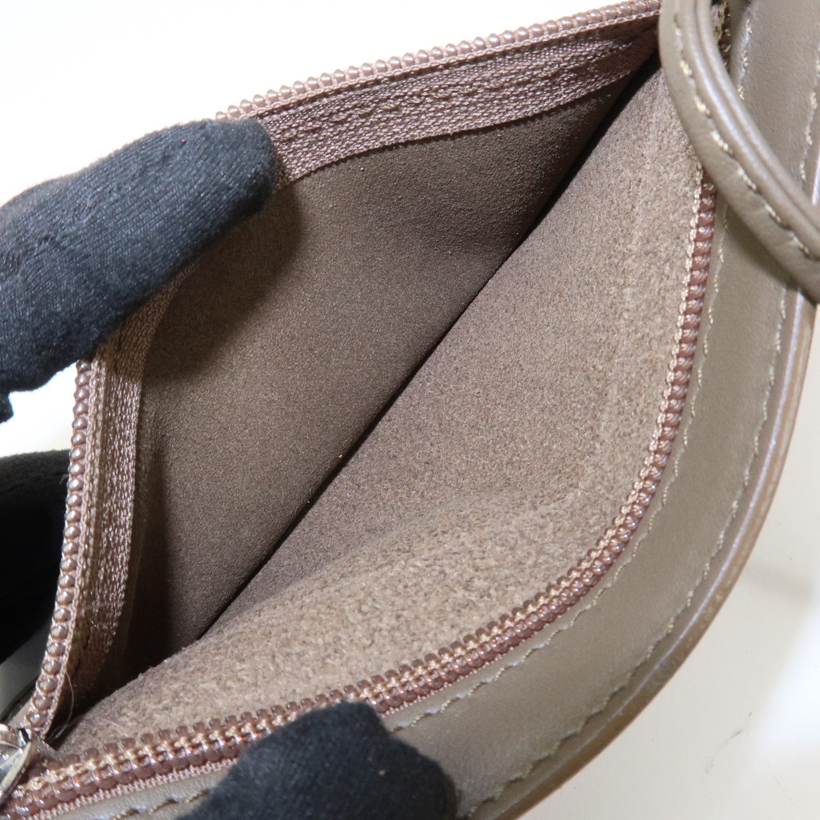 LOEWE Anagram Canvas Leather Backpack Rucksuck Khaki Brown