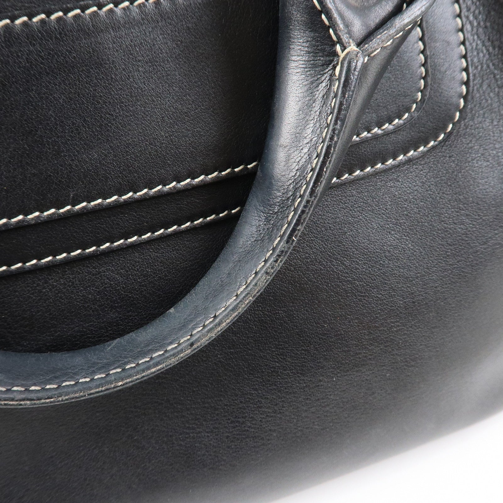 CELINE Leather Boogie Bag Macadam Engraved Hand Bag Tote Bag Black