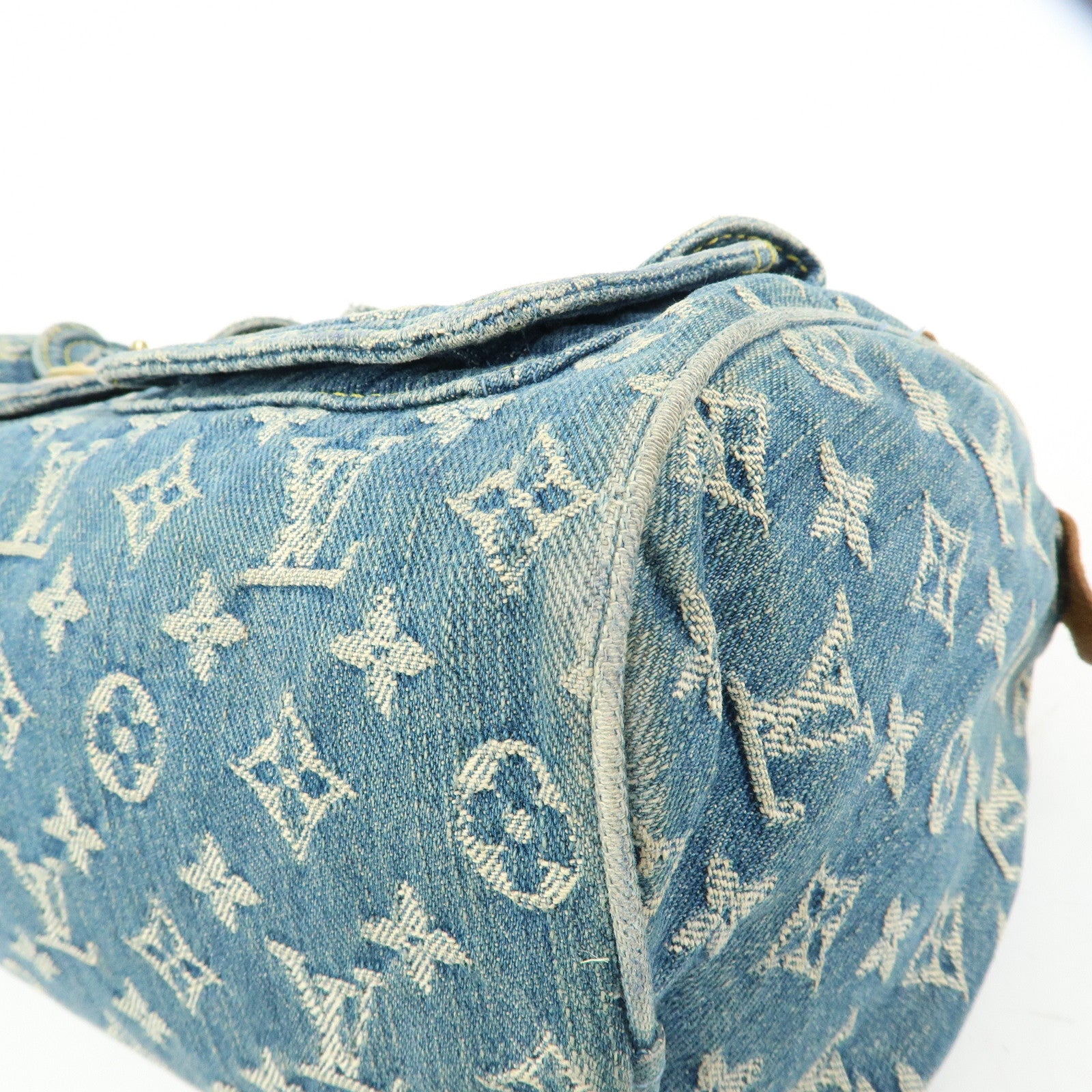 Louis Vuitton Monogram Denim Neo Speedy Boston Bag Blue M95019